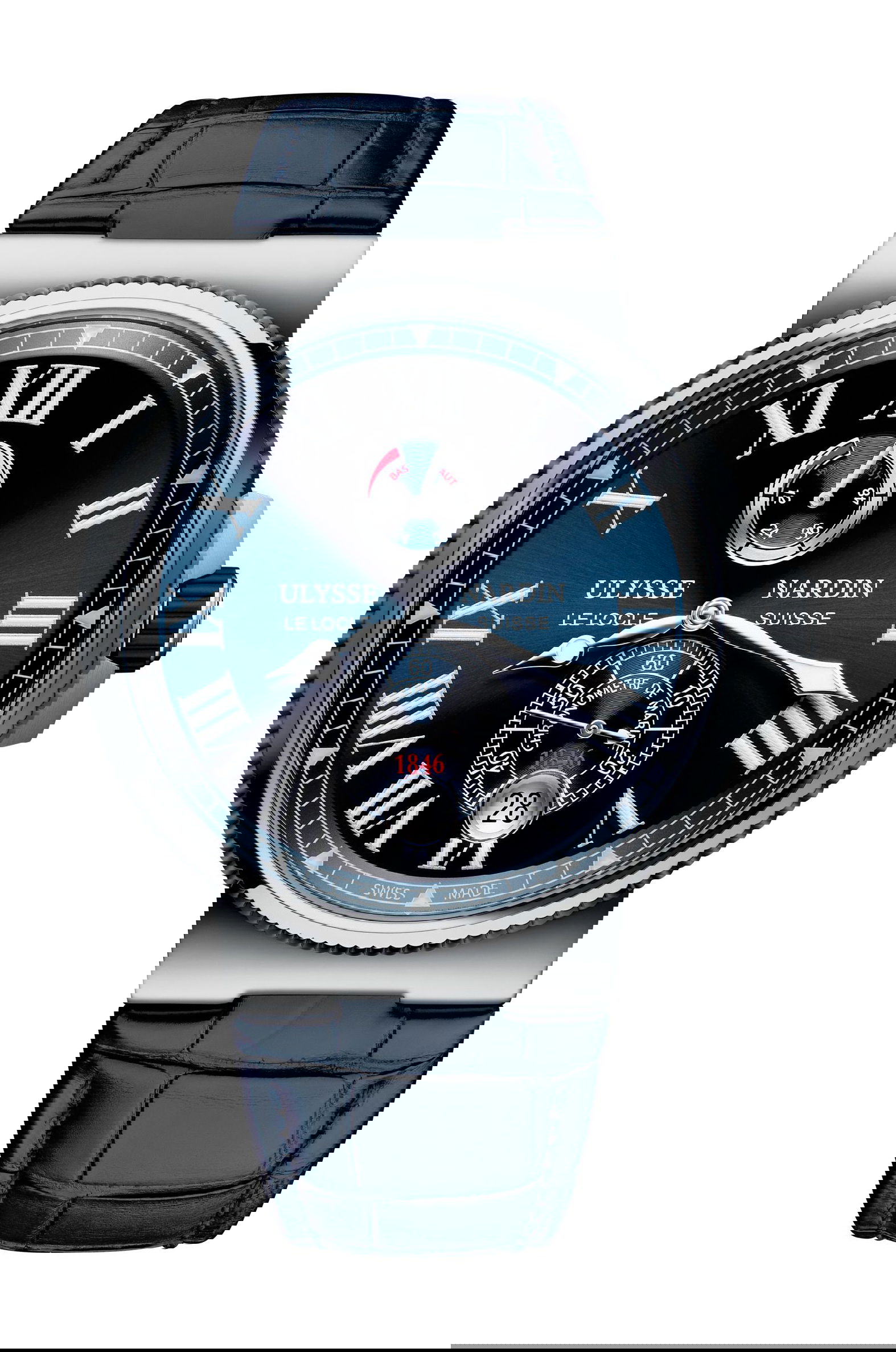 Ulysse Nardin Marine Chronometer luxury timepiece - detailed view