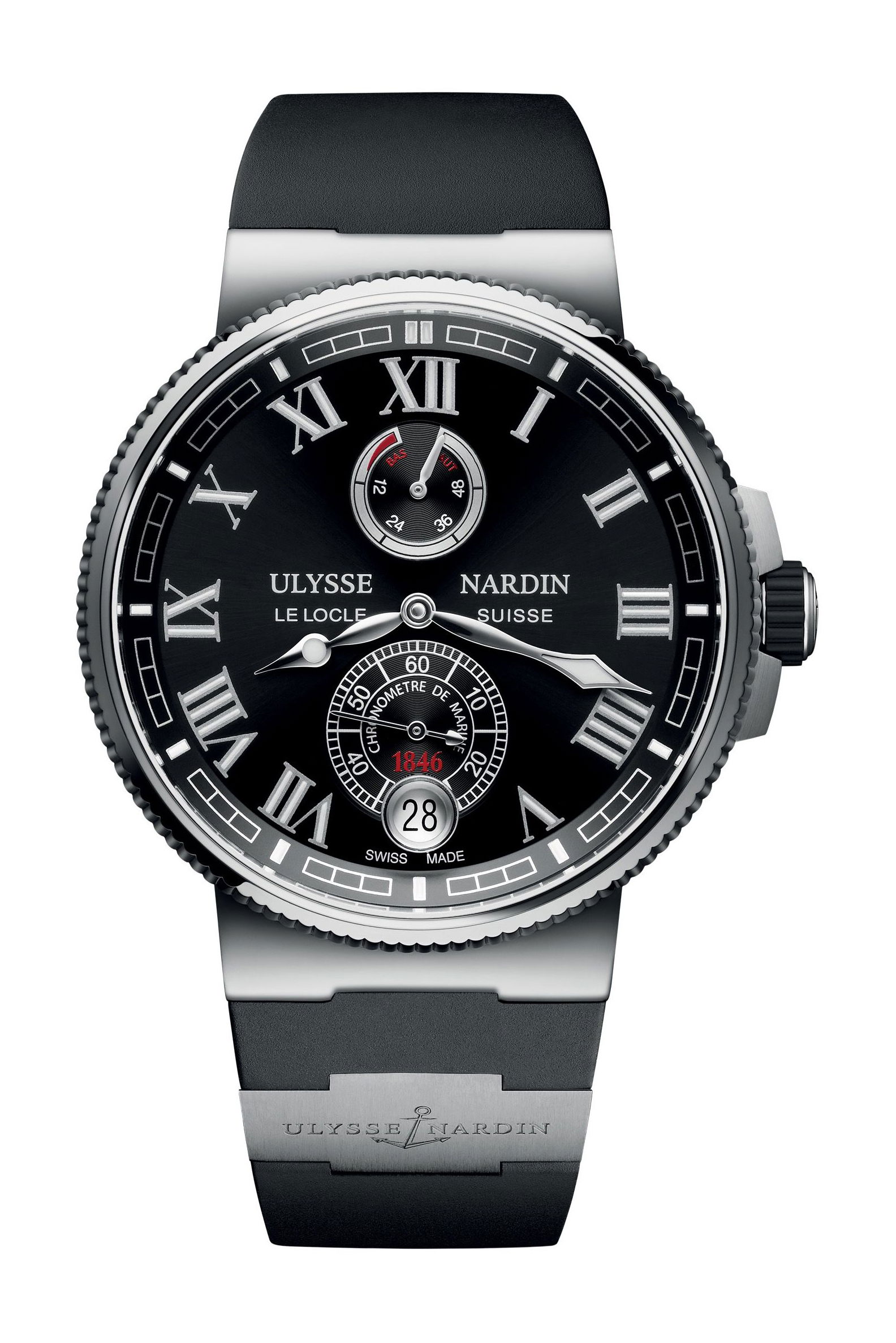 Ulysse Nardin Marine Chronometer luxury timepiece - detailed view