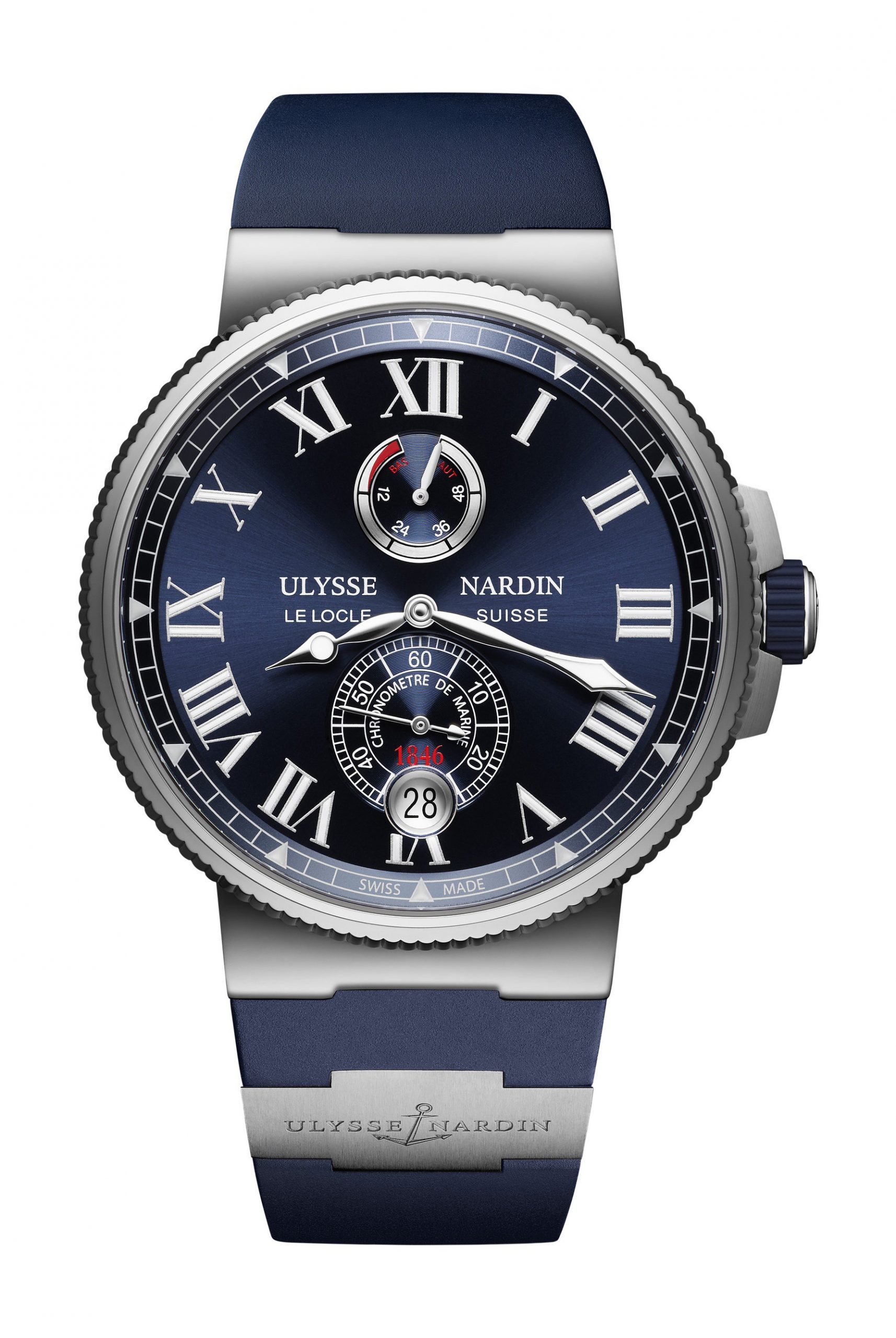 Ulysse Nardin Marine Chronometer 43mm luxury timepiece - detailed view
