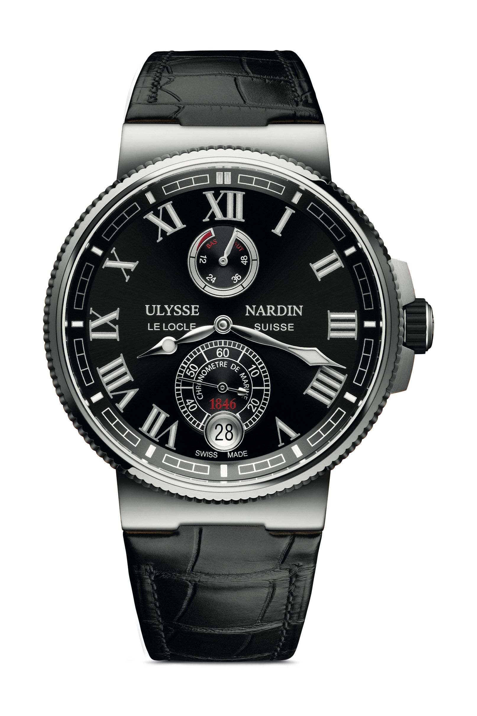 Ulysse Nardin Marine Chronometer 43mm luxury timepiece - detailed view