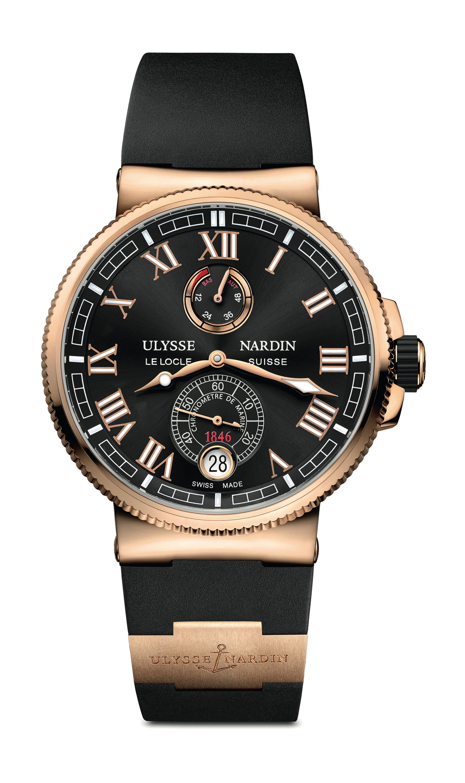 Ulysse Nardin Marine Chronometer 43mm luxury timepiece - detailed view