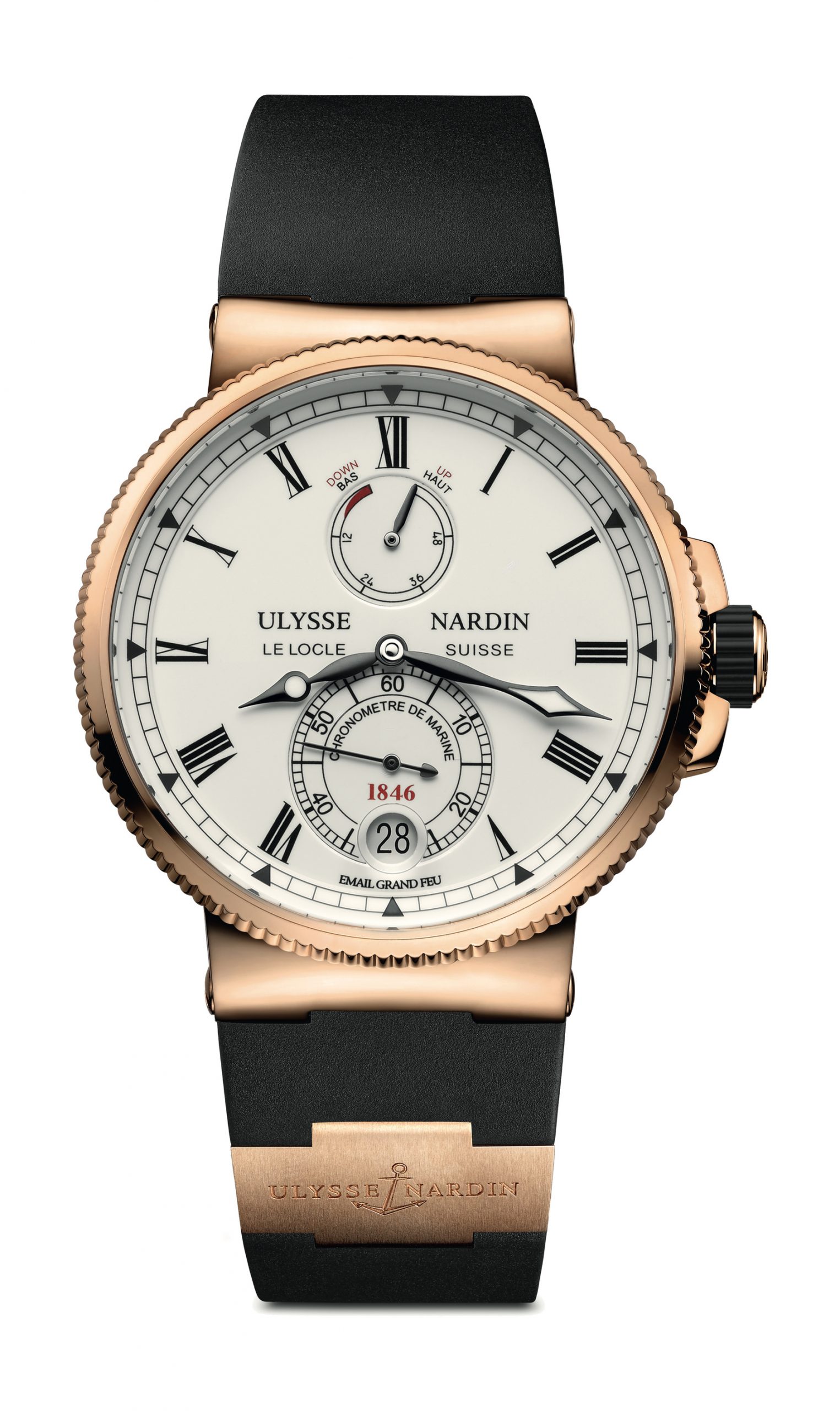 Ulysse Nardin Marine Chronometer 43mm luxury timepiece - detailed view