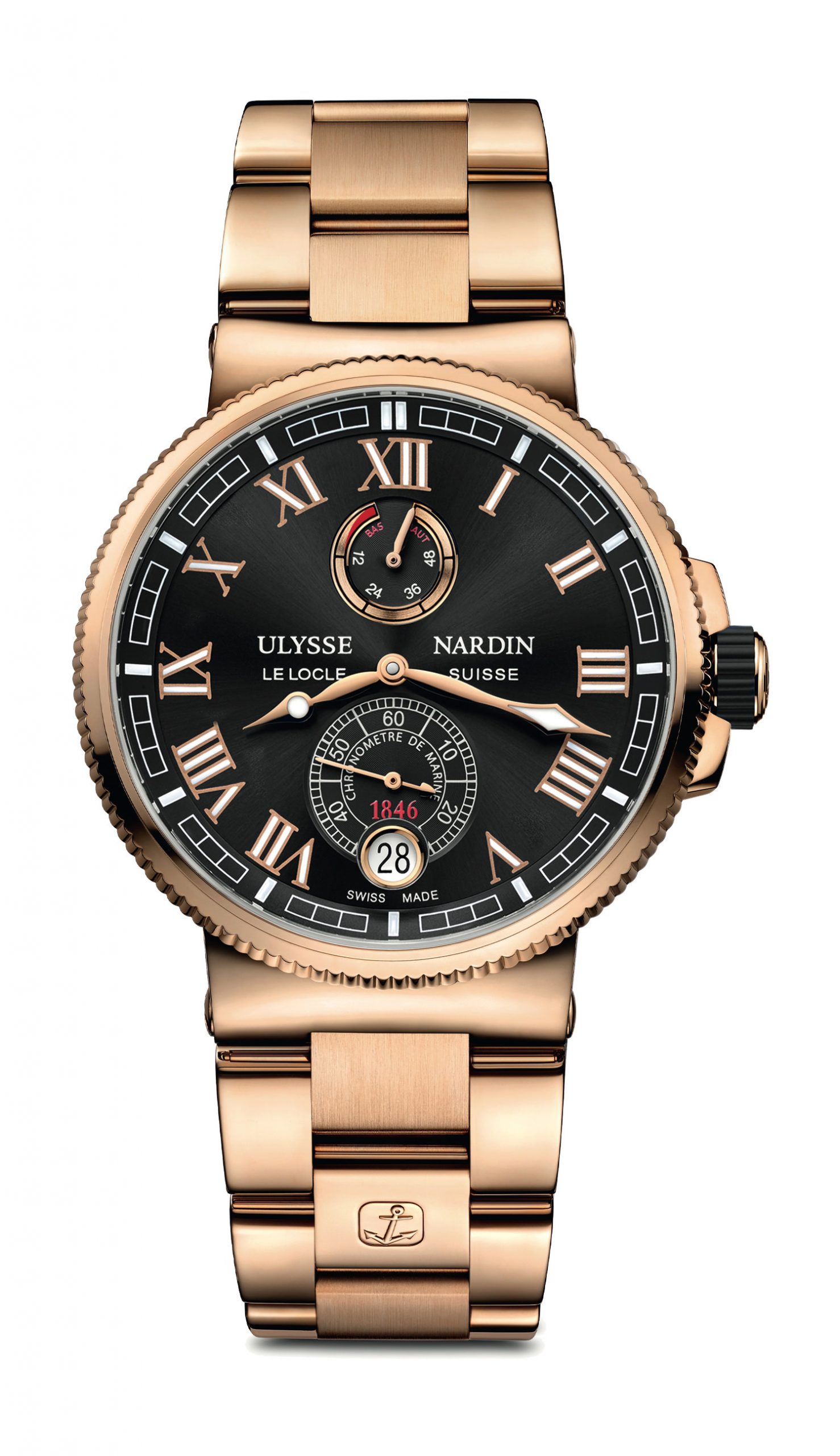 Ulysse Nardin Marine Chronometer 43mm luxury timepiece - detailed view