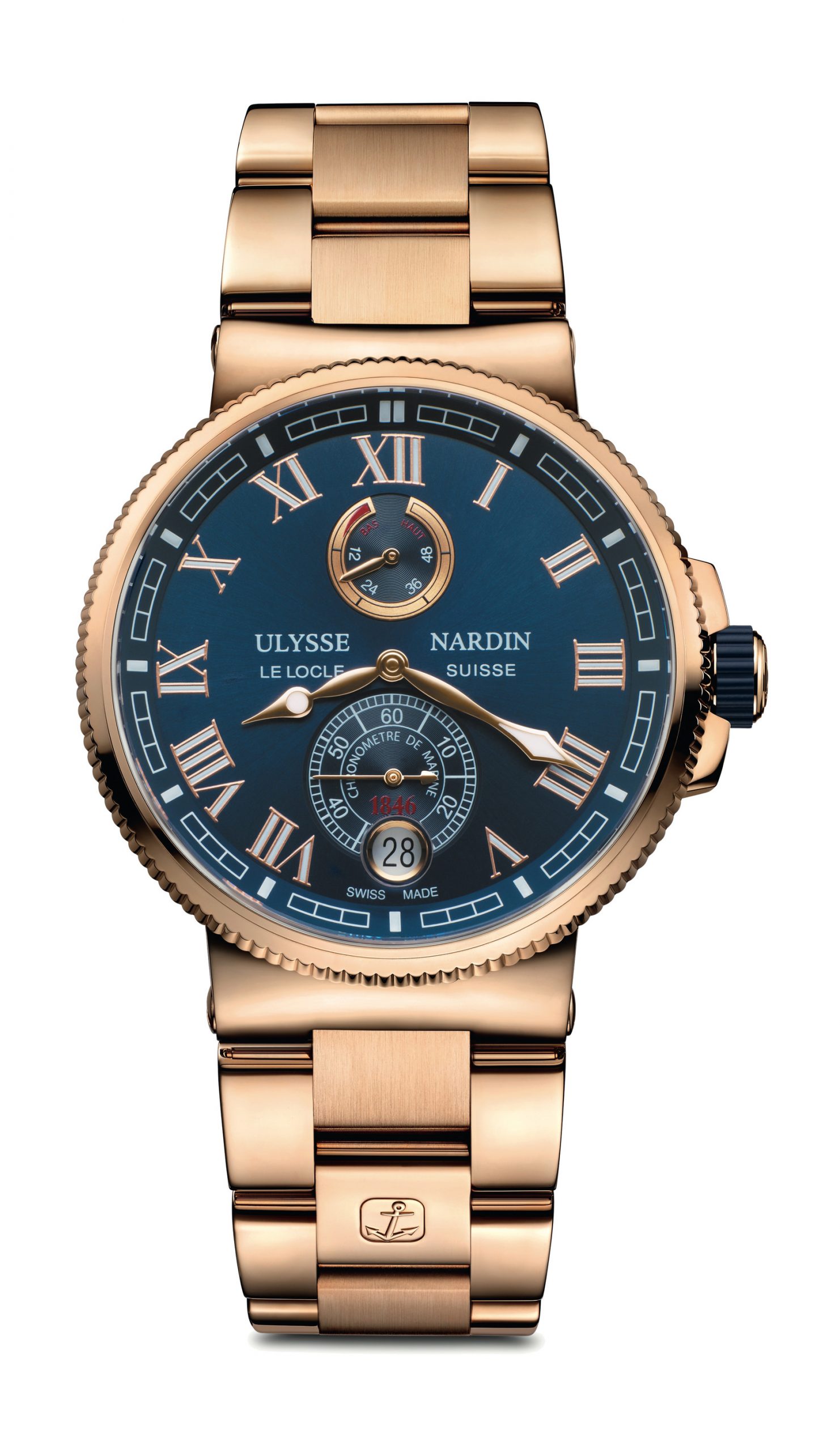Ulysse Nardin Marine Chronometer 43mm luxury timepiece - detailed view