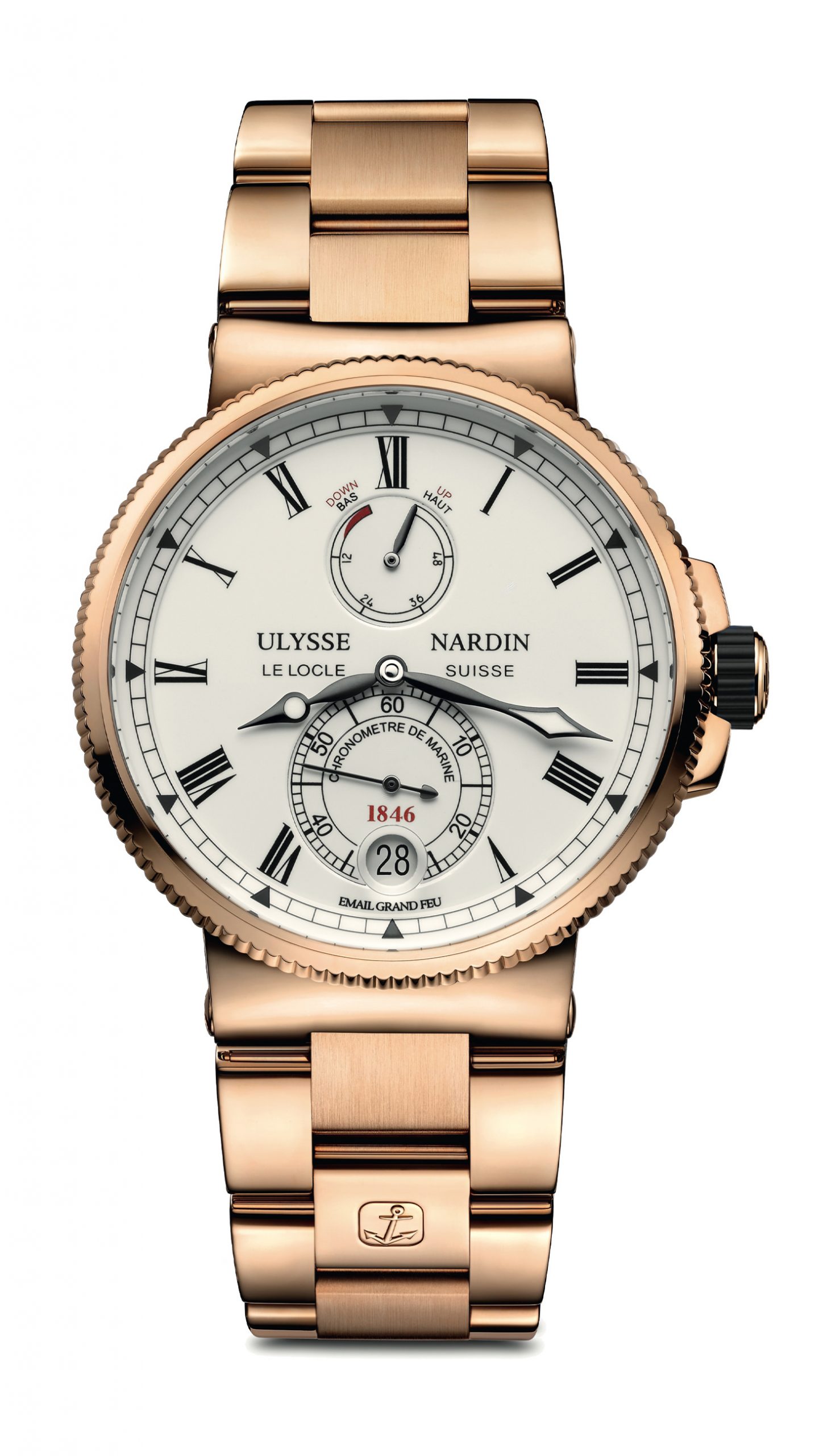 Ulysse Nardin Marine Chronometer 43mm luxury timepiece - detailed view