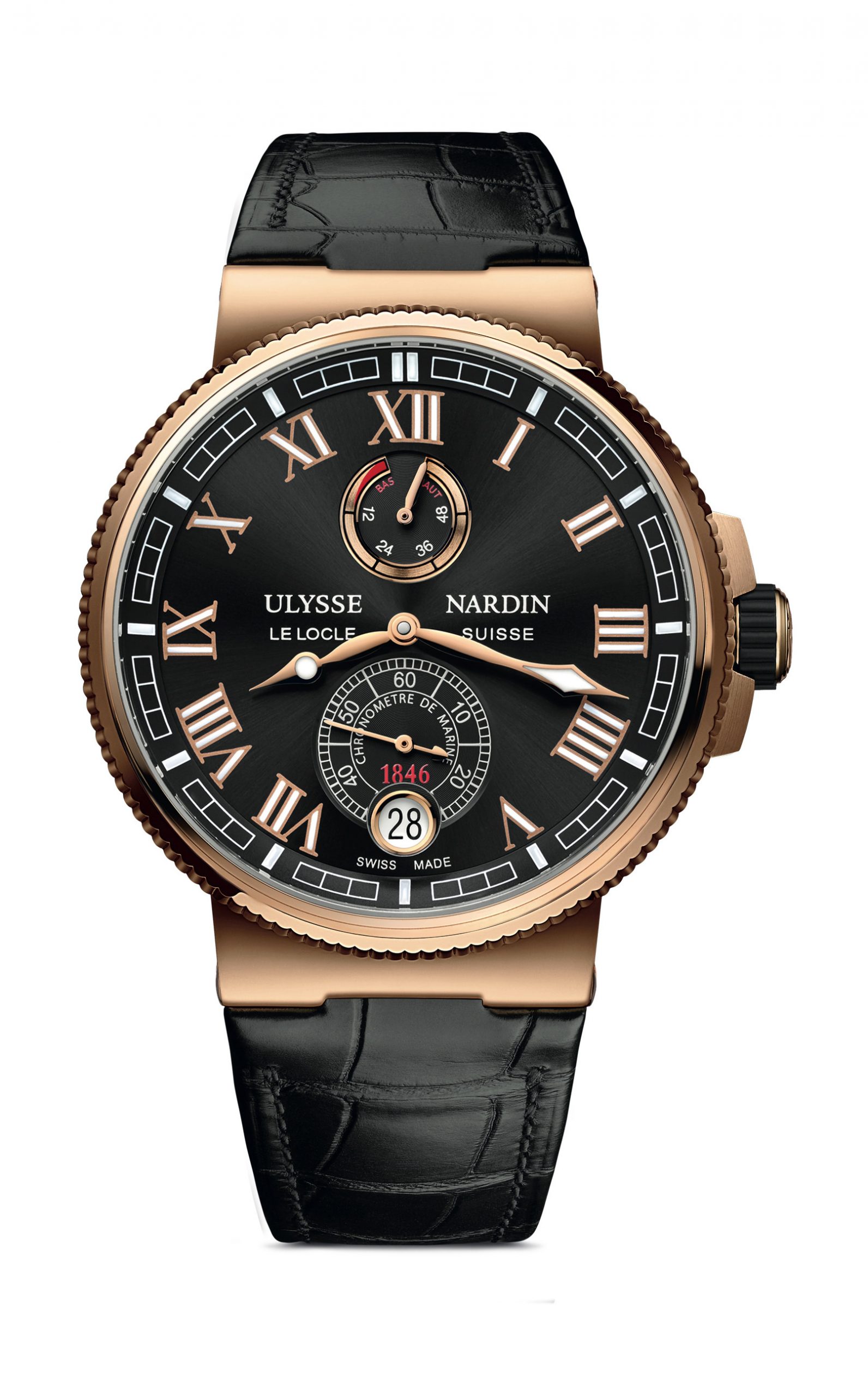 Ulysse Nardin Marine Chronometer 43mm luxury timepiece - detailed view