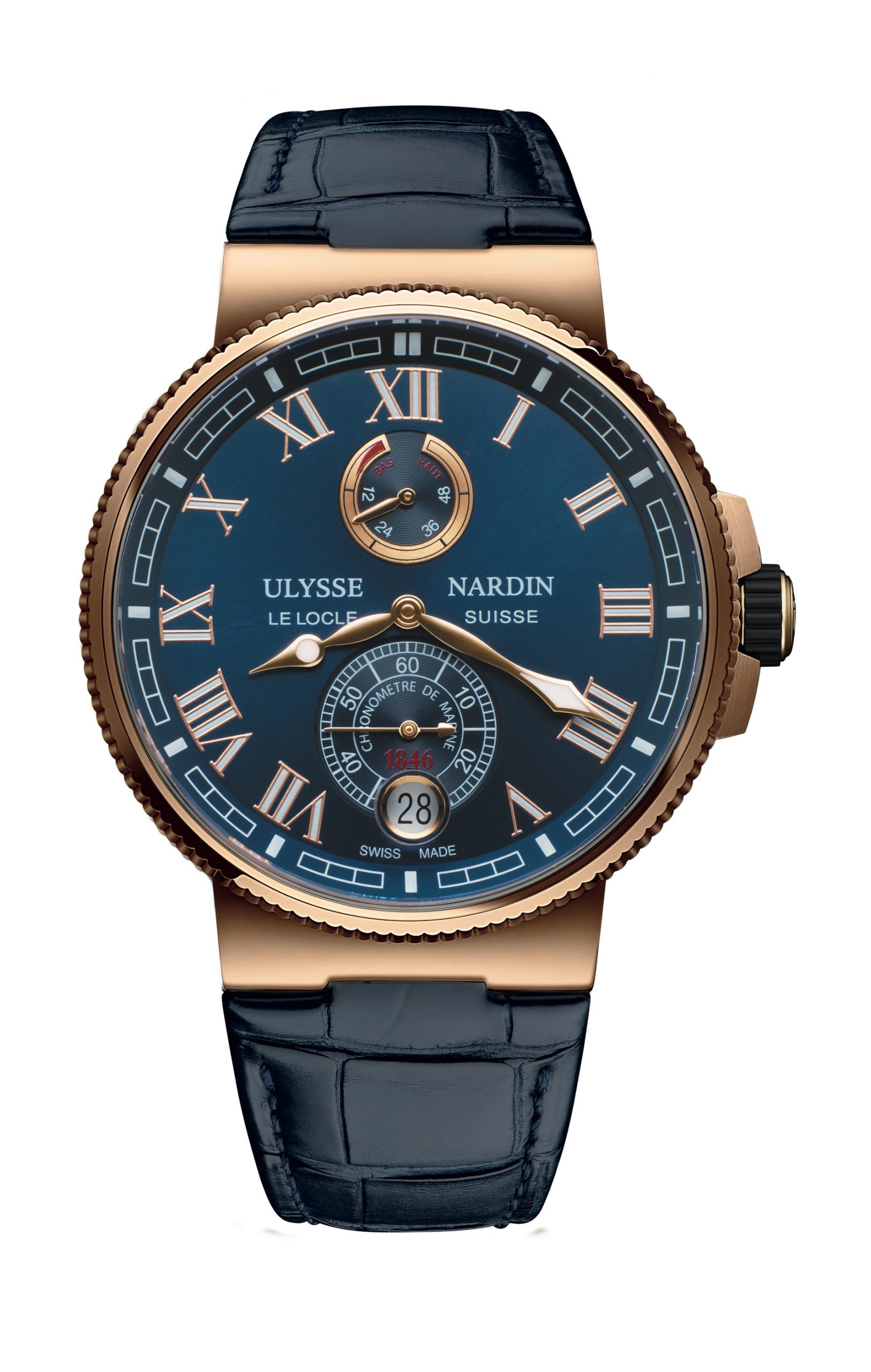 Ulysse Nardin Marine Chronometer 43mm luxury timepiece - detailed view