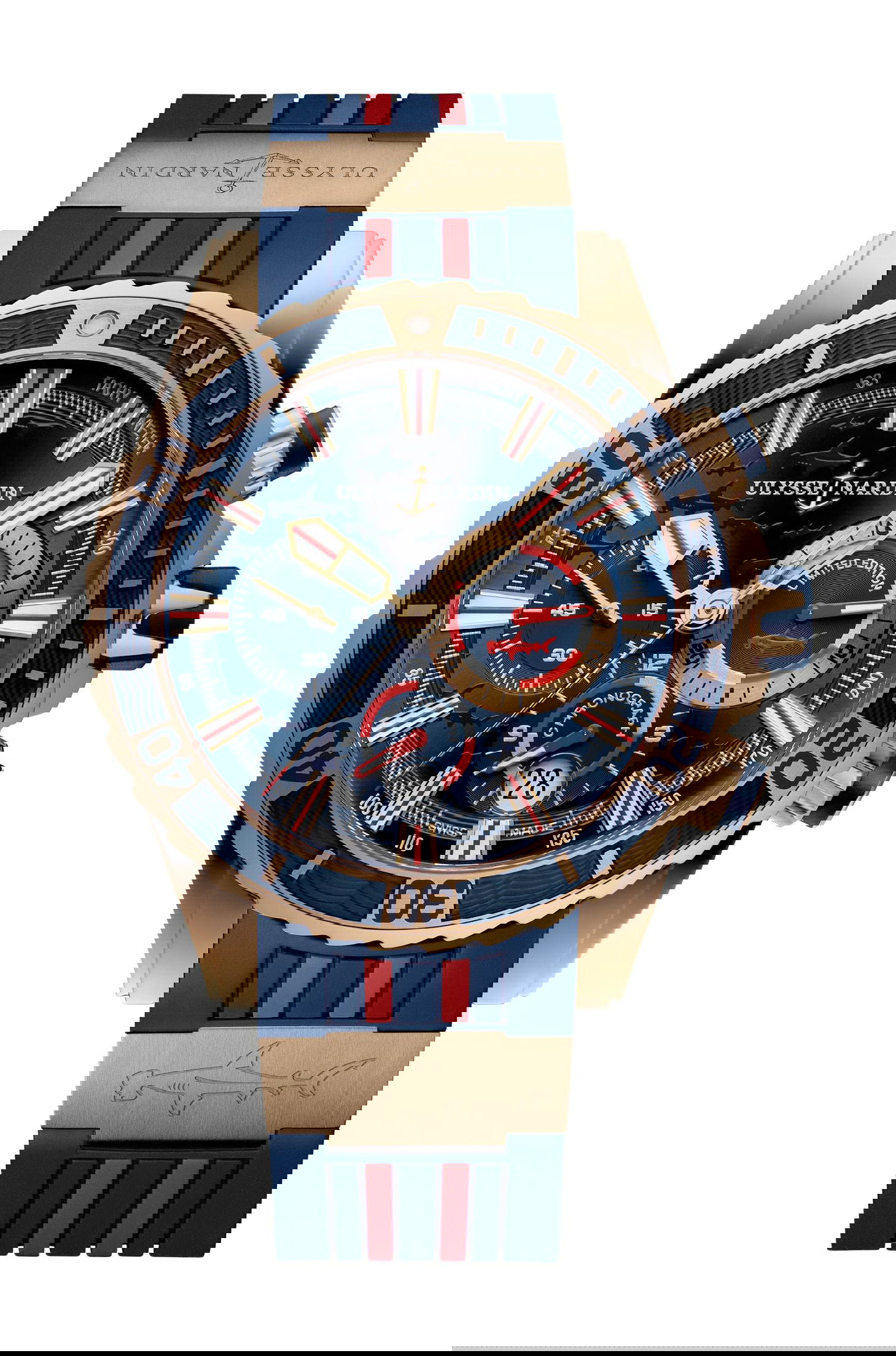 Ulysse Nardin Marine Diver Chronograph luxury timepiece - detailed view