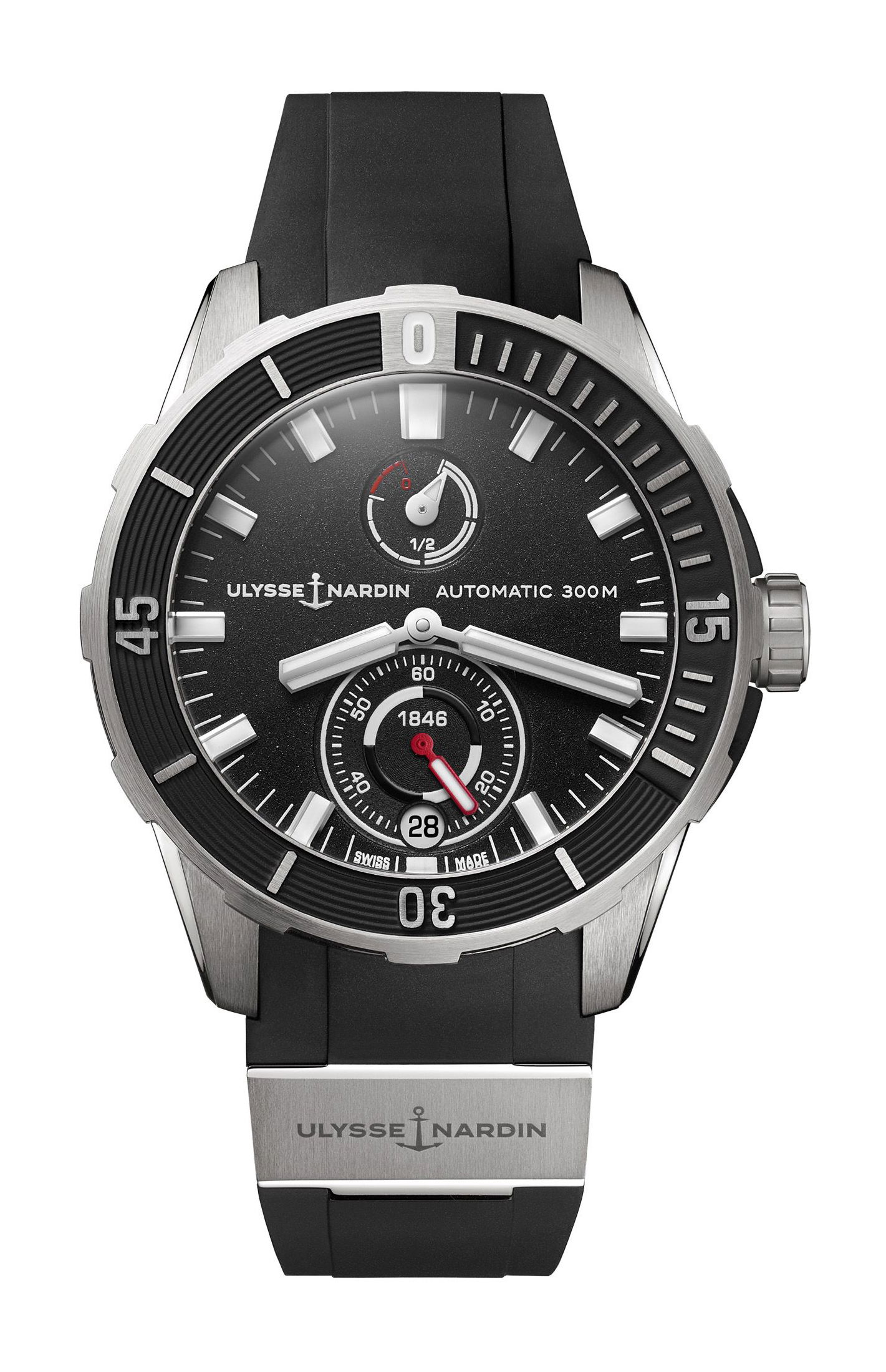 Ulysse Nardin Marine Diver Chronometer luxury timepiece - detailed view
