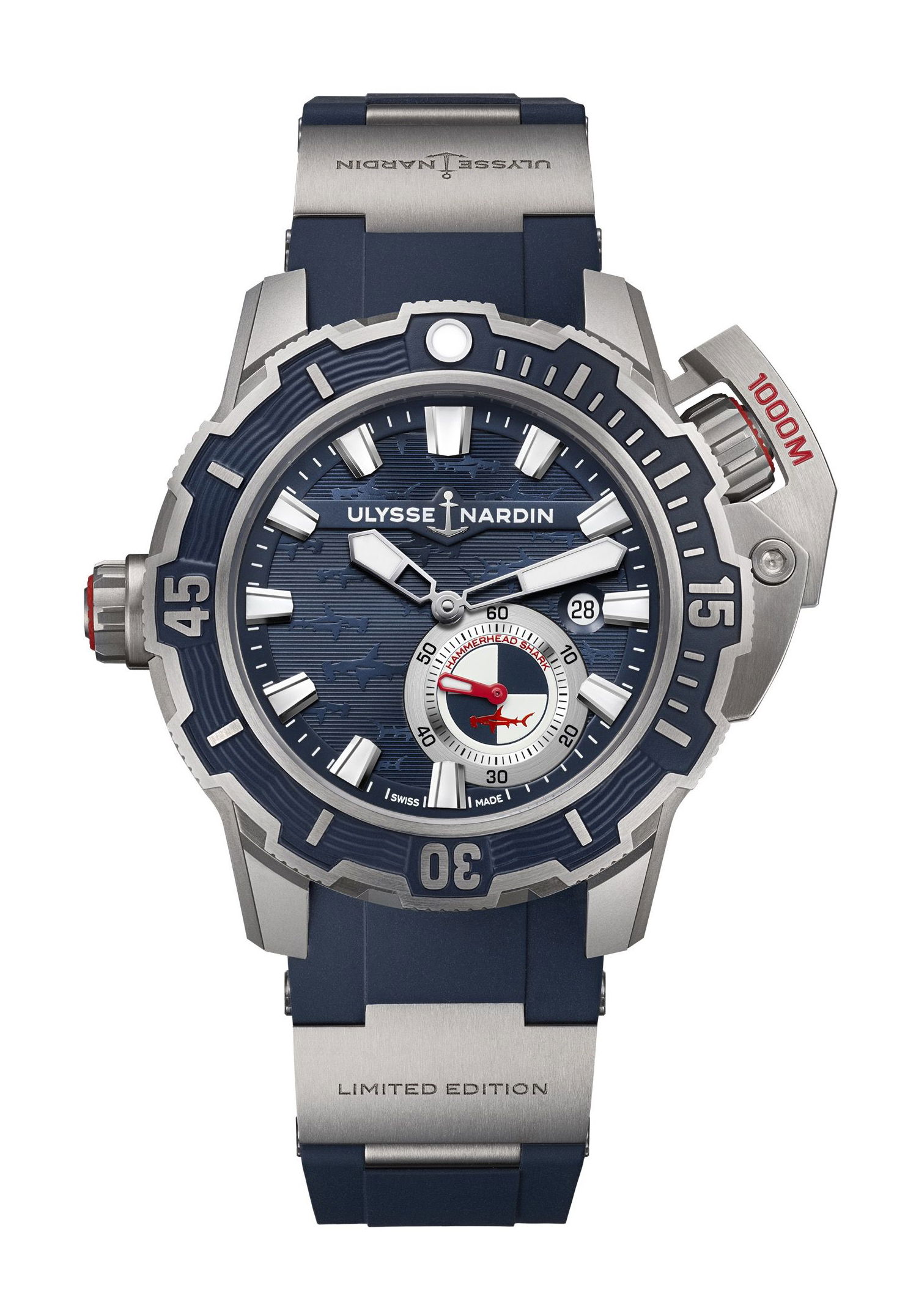Ulysse Nardin Marine Diver Deep Dive luxury timepiece - detailed view