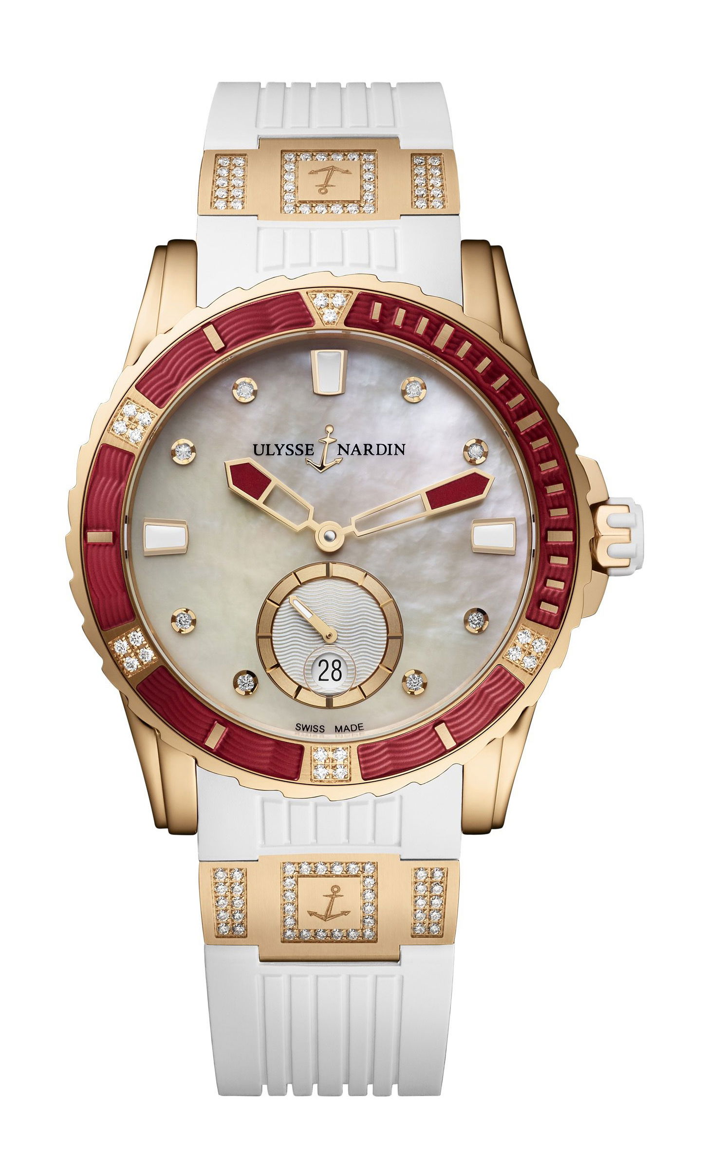 Ulysse Nardin Marine Diver Lady Diver luxury timepiece - detailed view