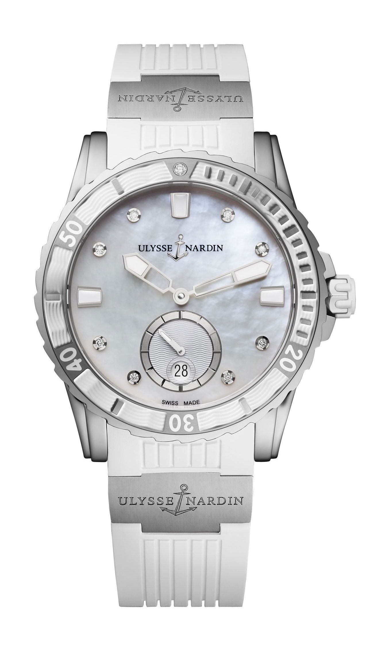 Ulysse Nardin Marine Diver Lady Diver luxury timepiece - detailed view