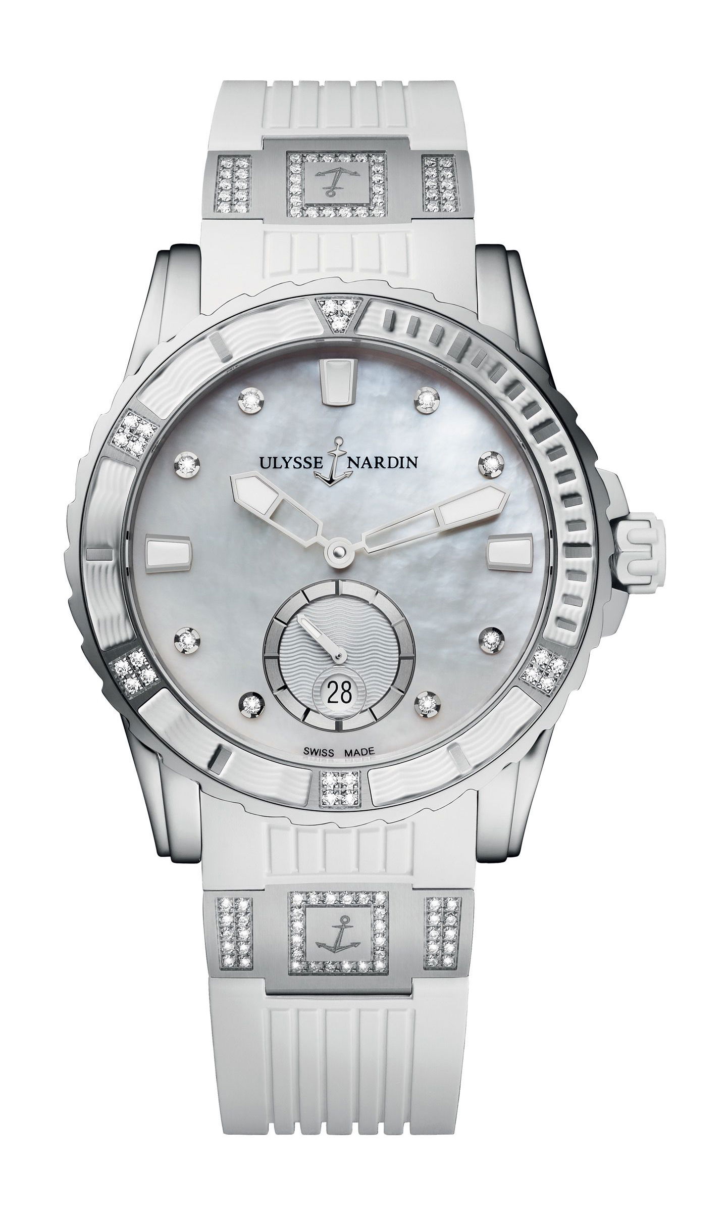 Ulysse Nardin Marine Diver Lady Diver luxury timepiece - detailed view