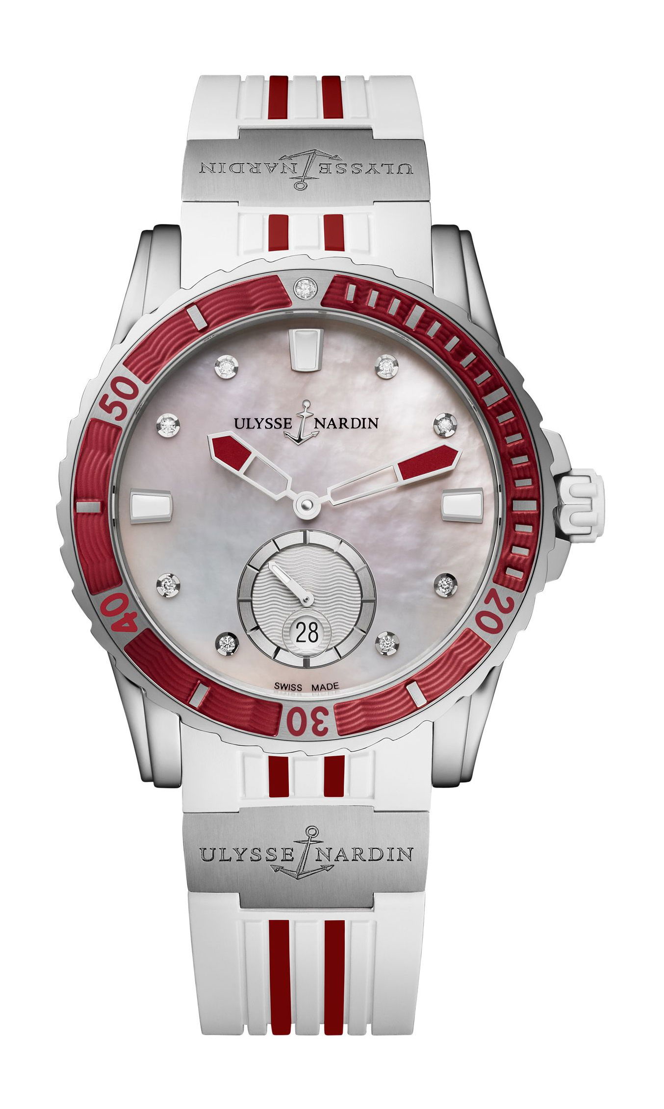 Ulysse Nardin Marine Diver Lady Diver luxury timepiece - detailed view
