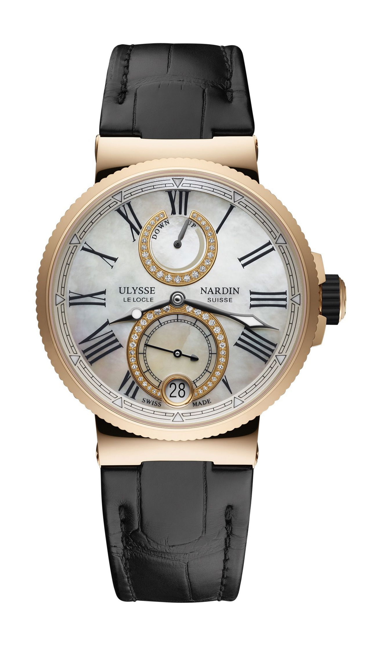 Ulysse Nardin Marine Lady Chronometer luxury timepiece - detailed view