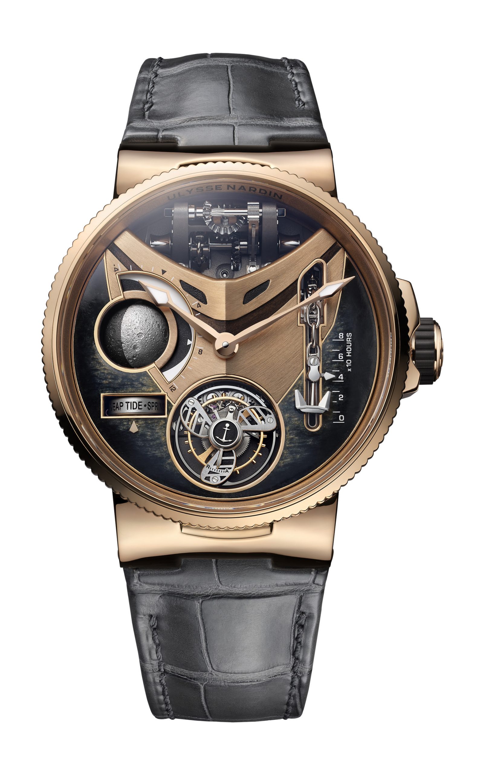 Ulysse Nardin Marine Mega Yacht luxury timepiece - detailed view
