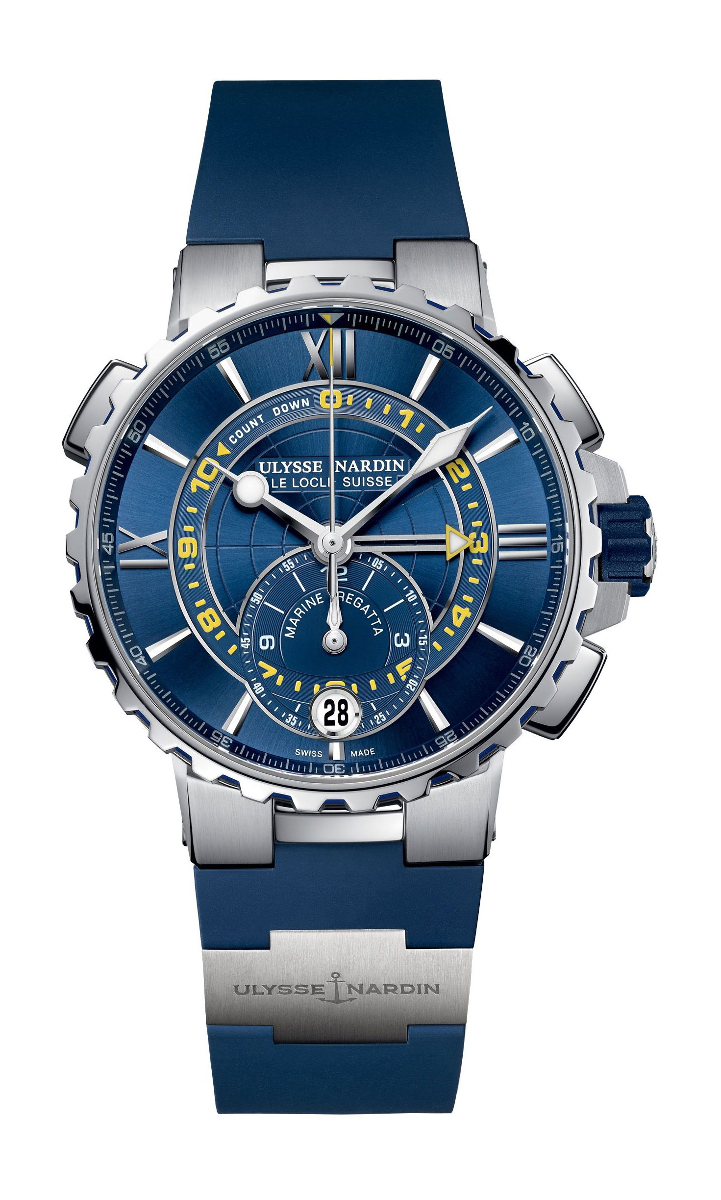 Ulysse Nardin Marine Regatta luxury timepiece - detailed view