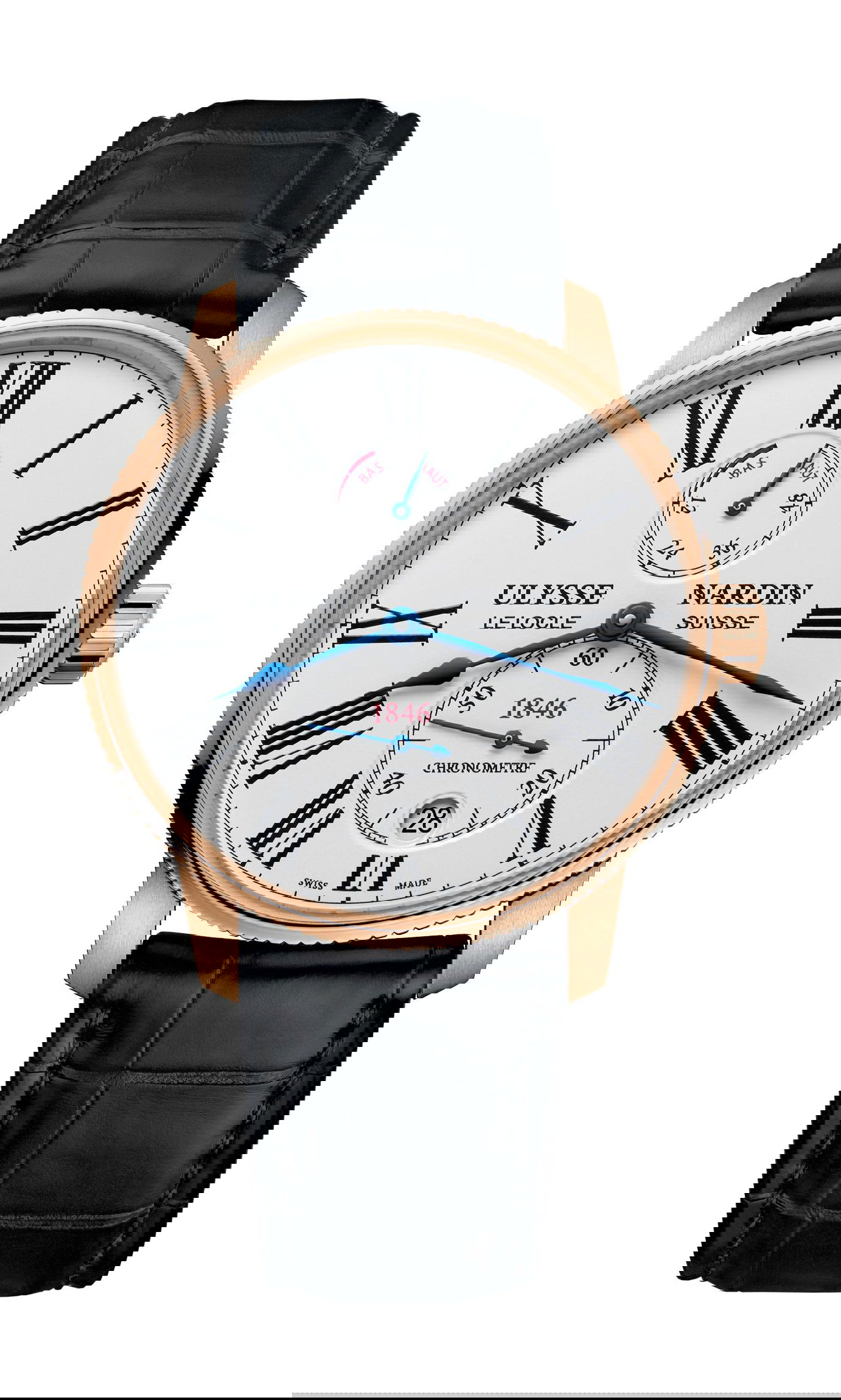 Ulysse Nardin Marine Torpilleur luxury timepiece - detailed view