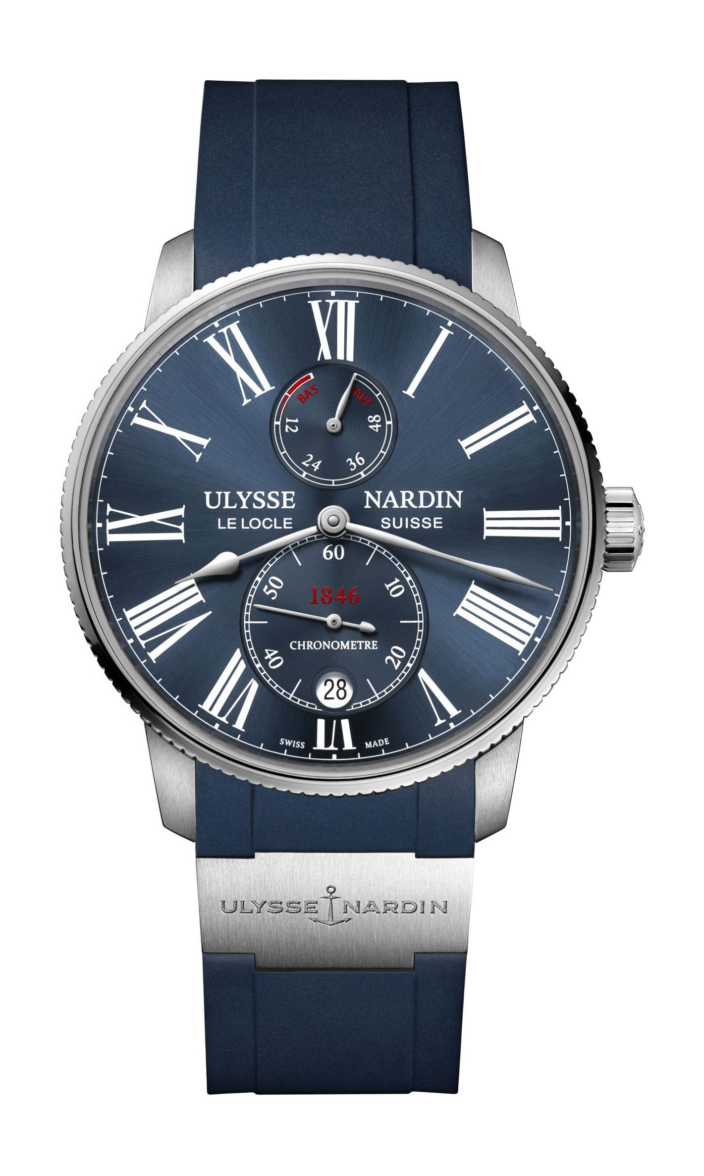 Ulysse Nardin Marine Torpilleur luxury timepiece - detailed view