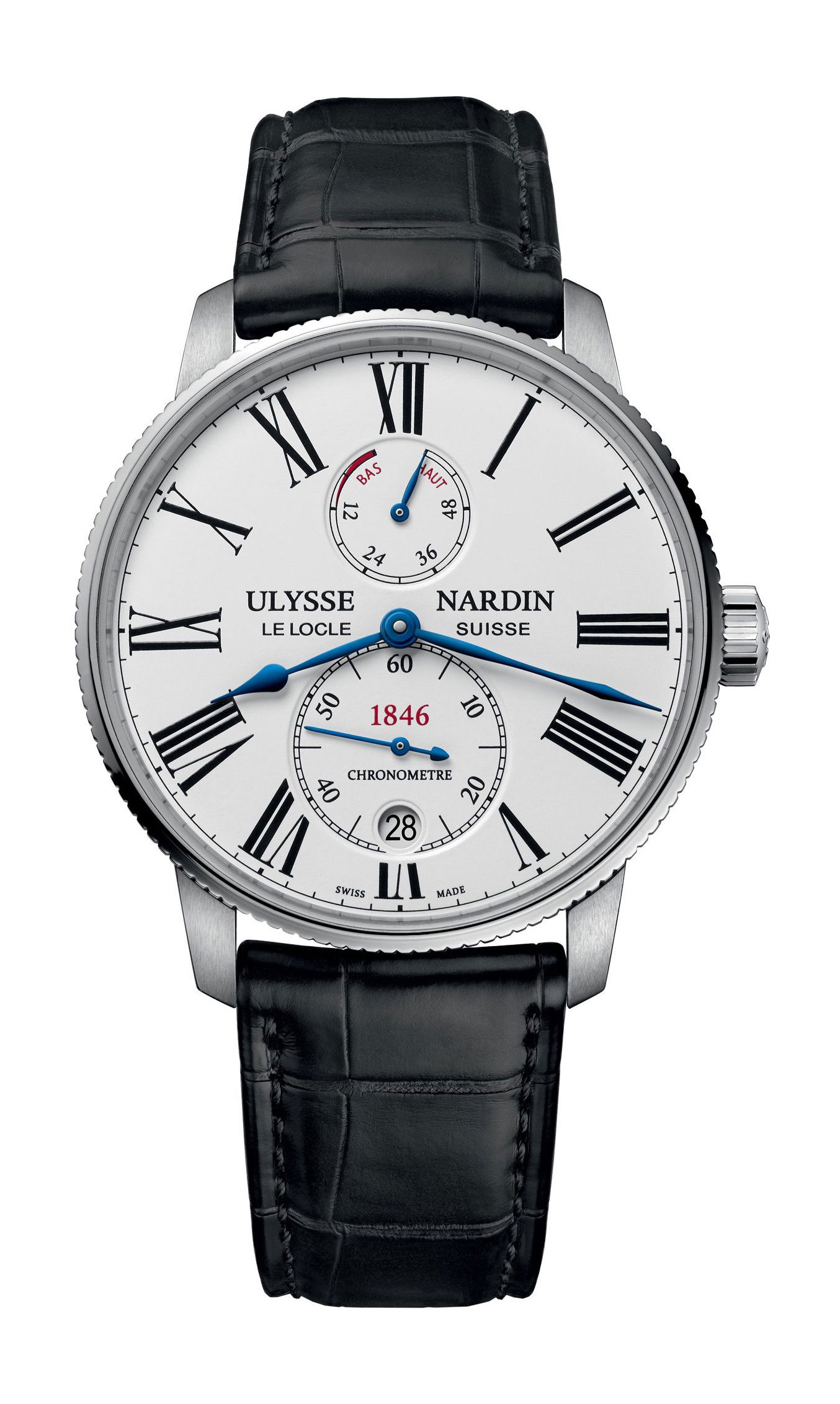 Ulysse Nardin Marine Torpilleur luxury timepiece - detailed view