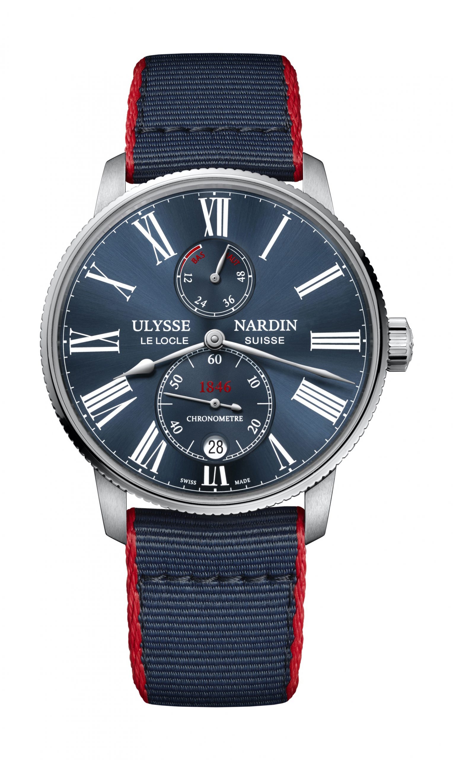 Ulysse Nardin Marine Torpilleur 42mm luxury timepiece - detailed view