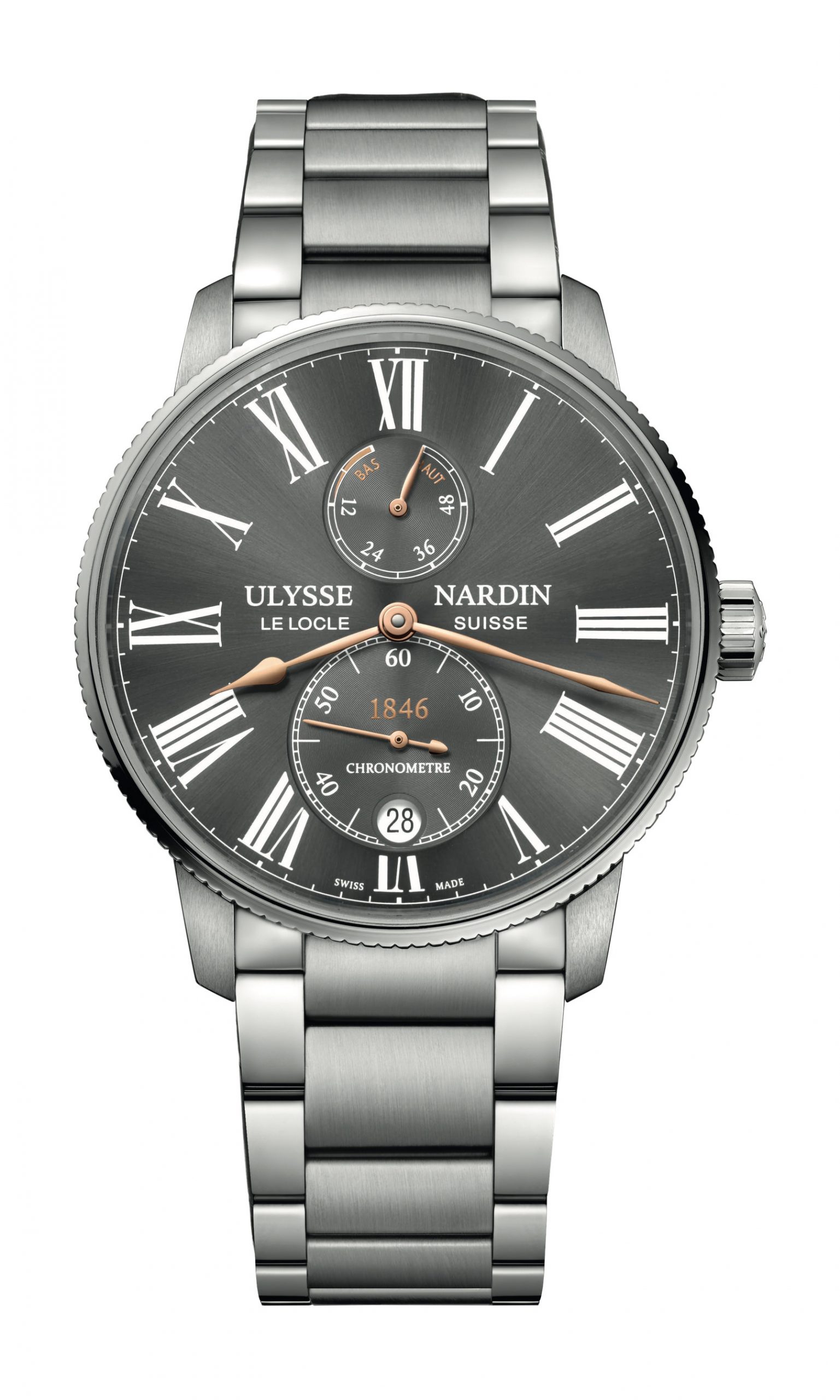 Ulysse Nardin Marine Torpilleur 42mm luxury timepiece - detailed view