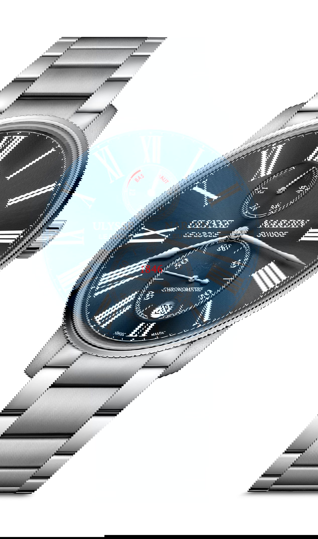 Ulysse Nardin Marine Torpilleur 42mm luxury timepiece - detailed view
