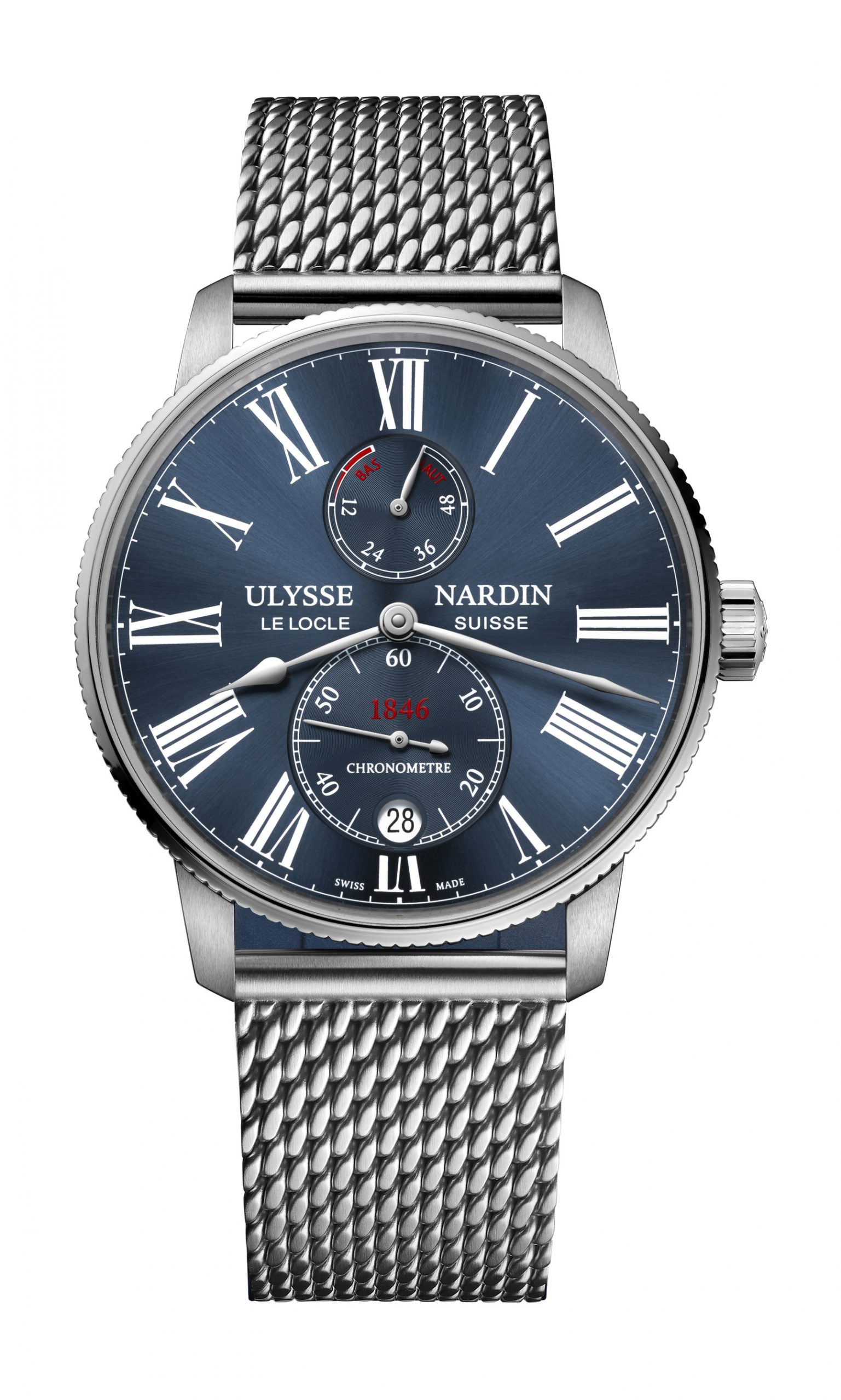 Ulysse Nardin Marine Torpilleur 42mm luxury timepiece - detailed view