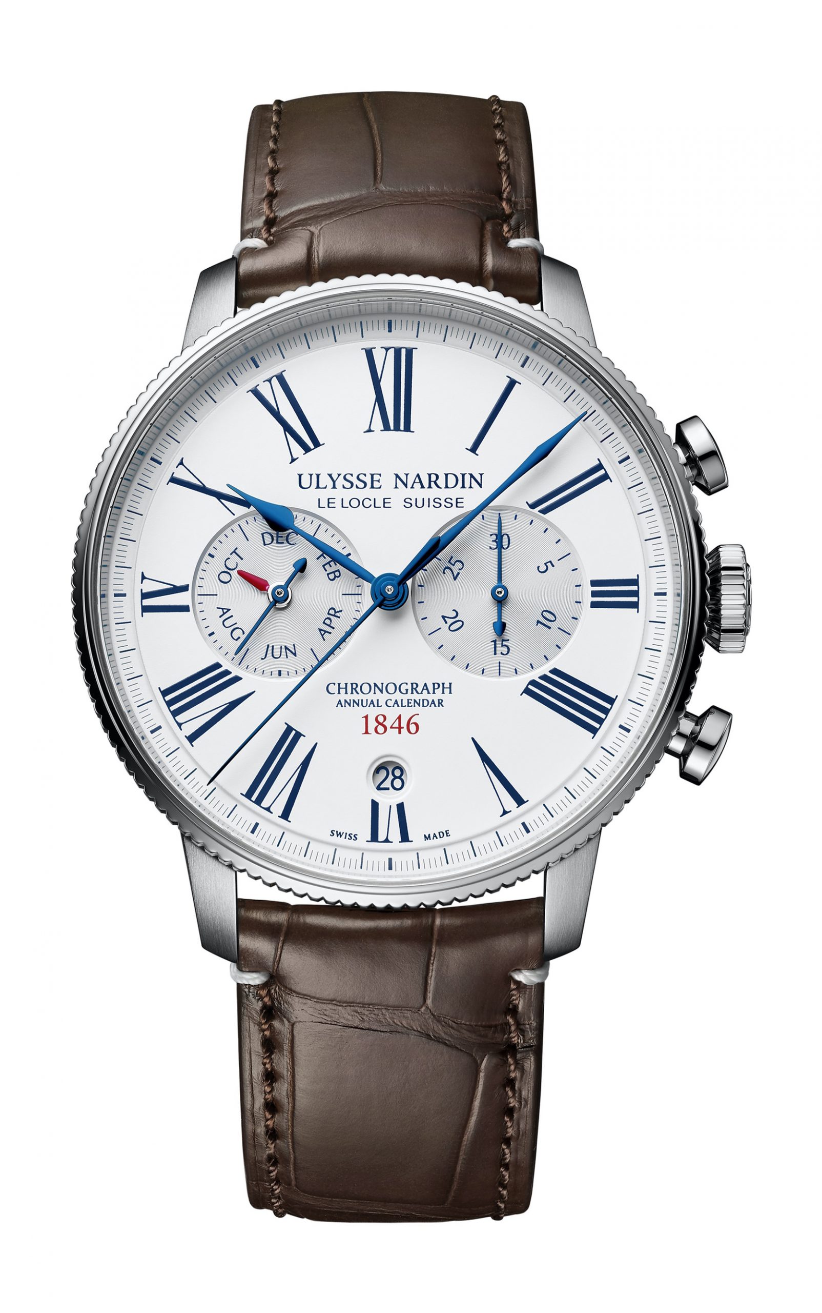 Ulysse Nardin Marine Torpilleur Annual Chronograph luxury timepiece - detailed view