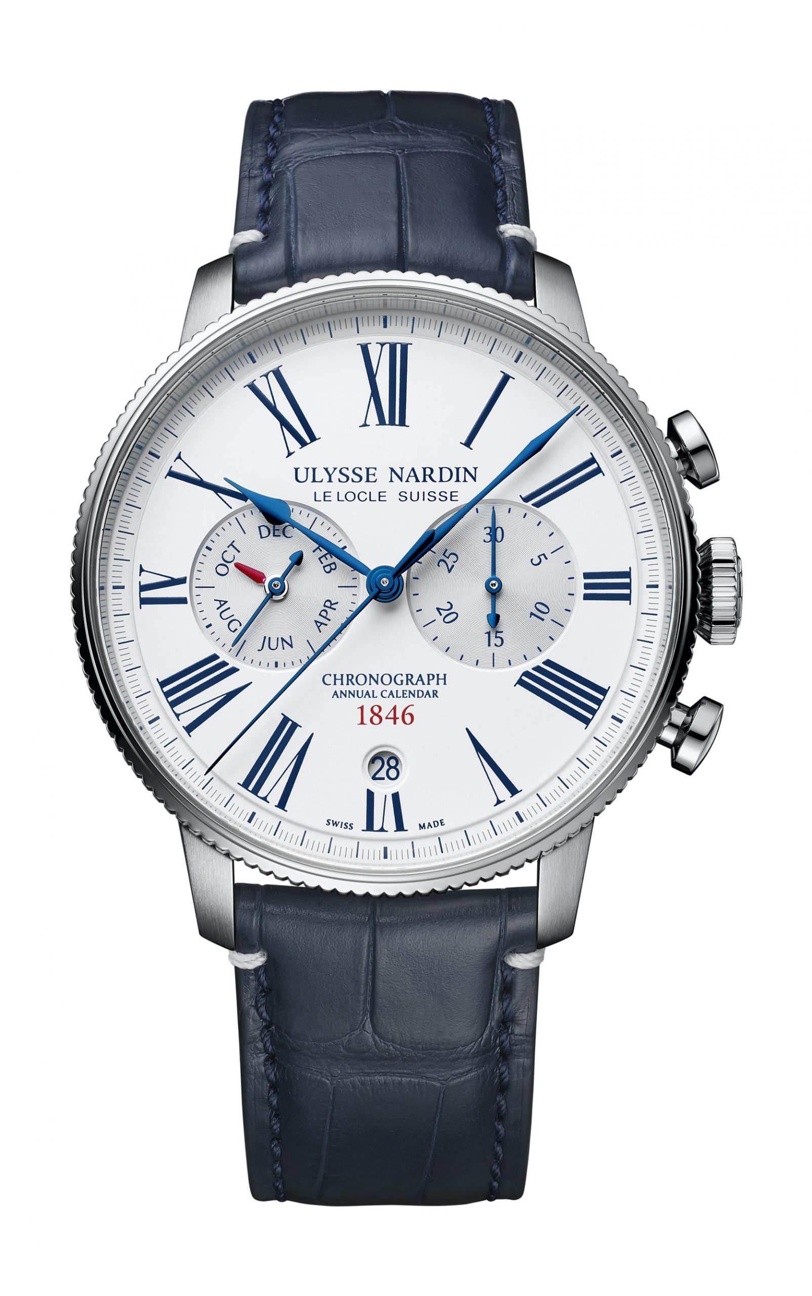 Ulysse Nardin Marine Torpilleur Annual Chronograph luxury timepiece - detailed view