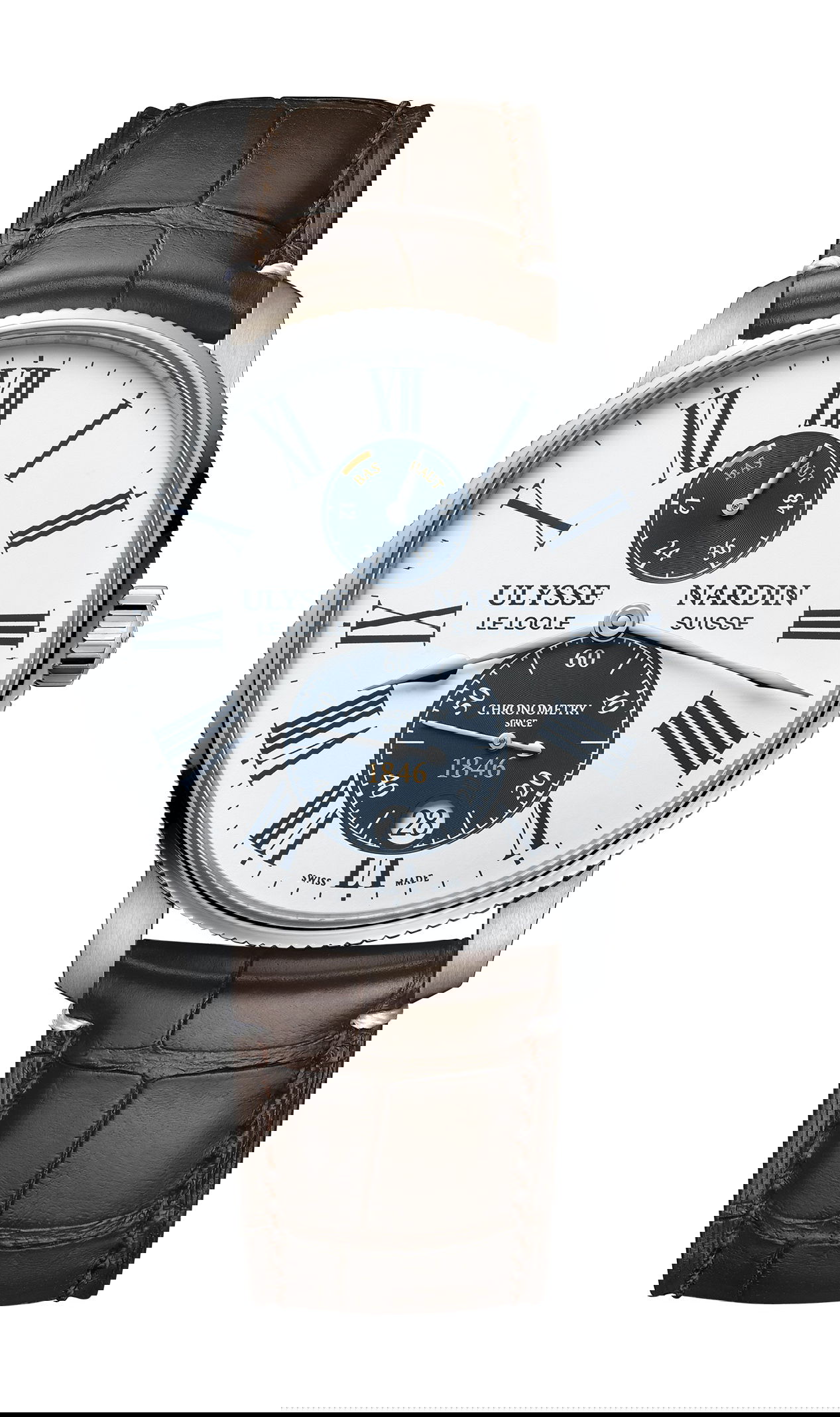 Ulysse Nardin Marine Torpilleur Panda luxury timepiece - detailed view