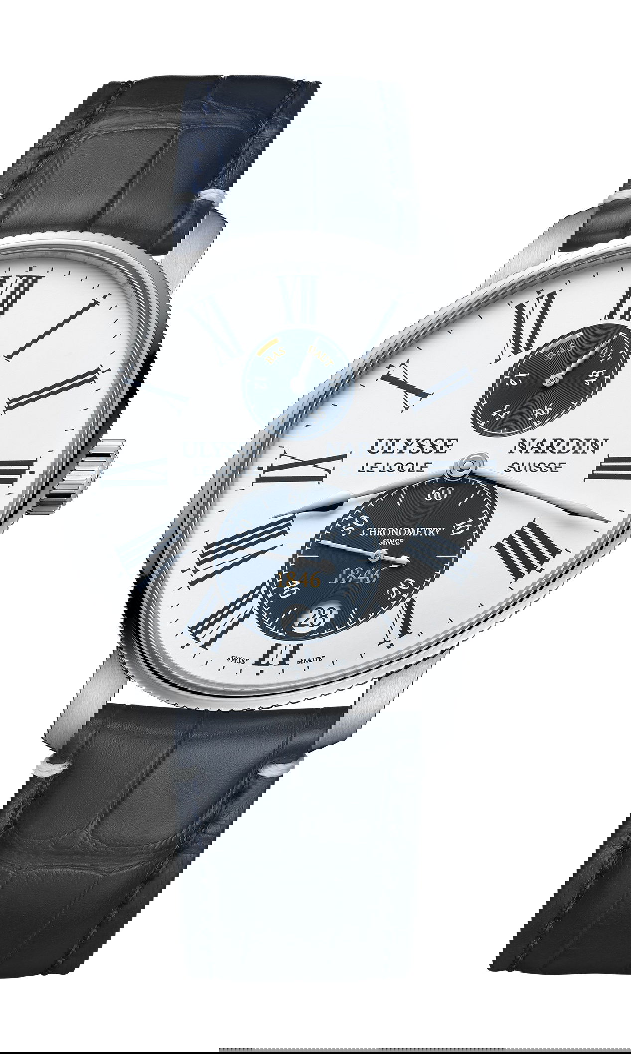 Ulysse Nardin Marine Torpilleur Panda luxury timepiece - detailed view