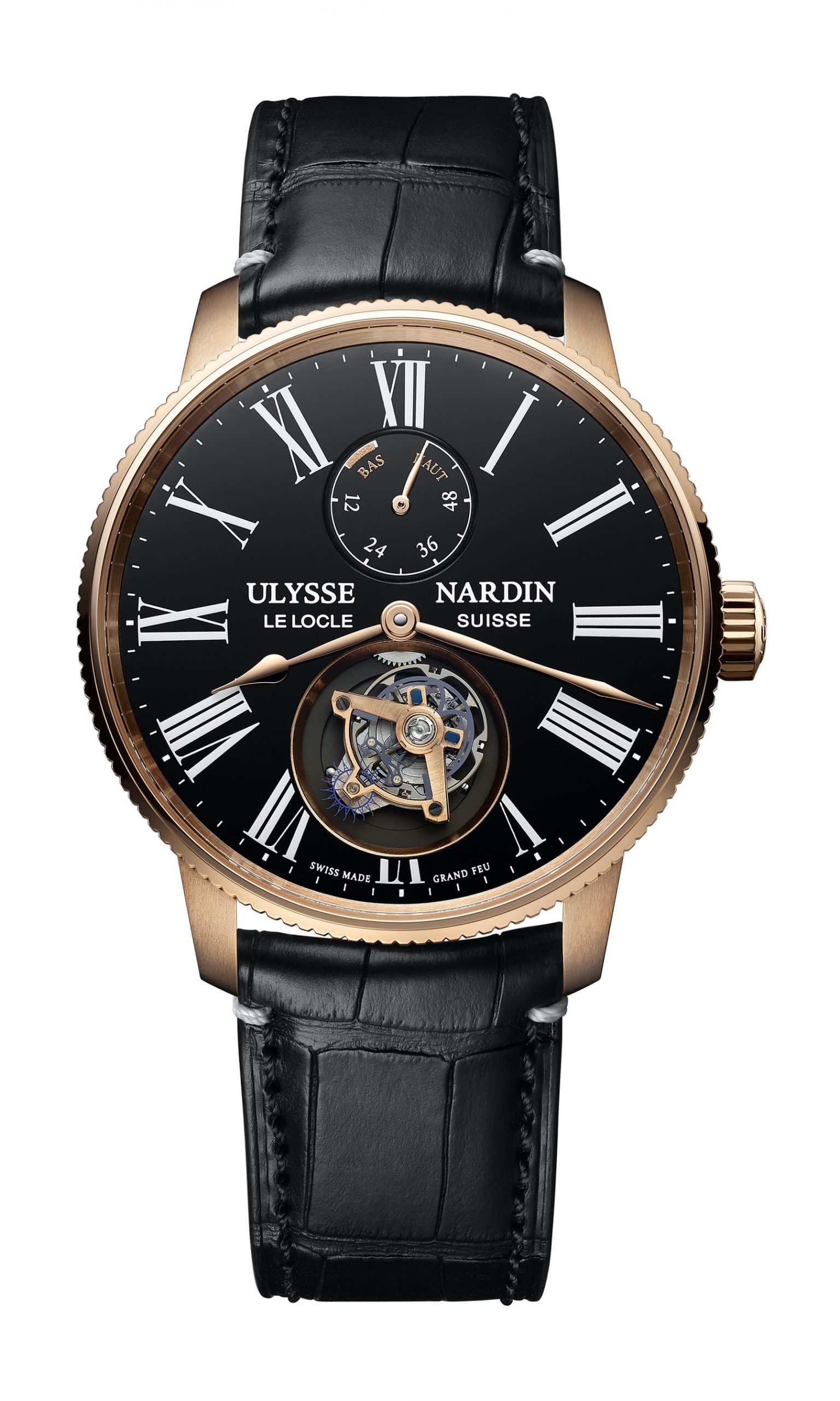 Ulysse Nardin Marine Torpilleur Tourbillon Grand Feu luxury timepiece - detailed view
