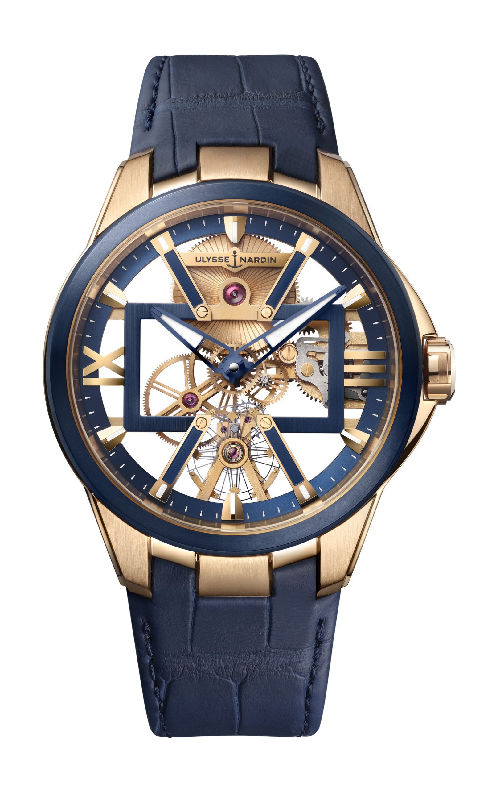 Ulysse Nardin Skeleton X luxury timepiece - detailed view