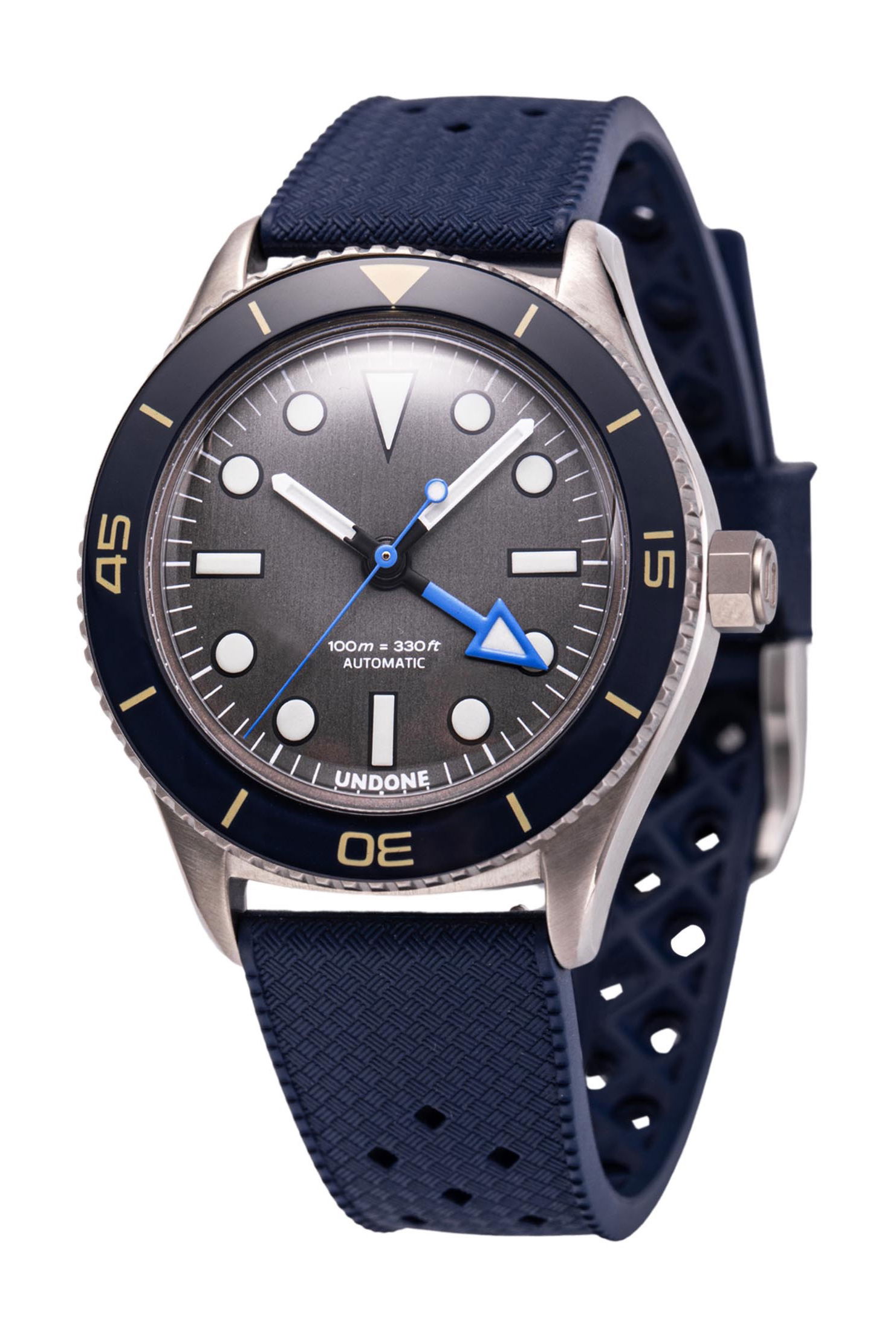 Undone Basecamp Explorer Blue bezel watch
