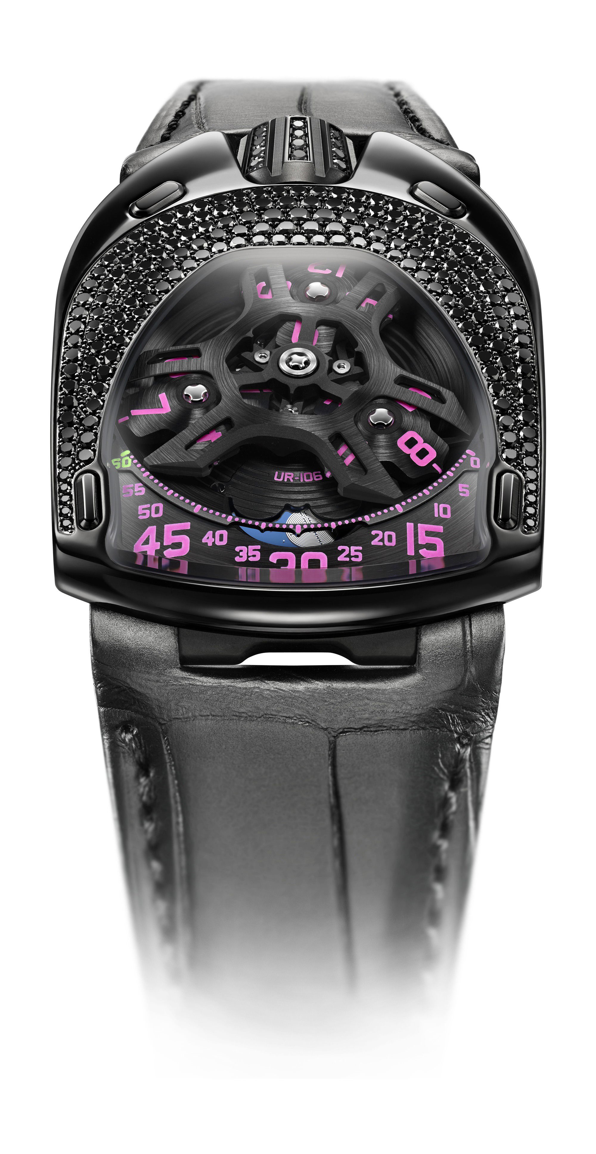 Urwerk UR-106 Black Pink luxury timepiece - detailed view