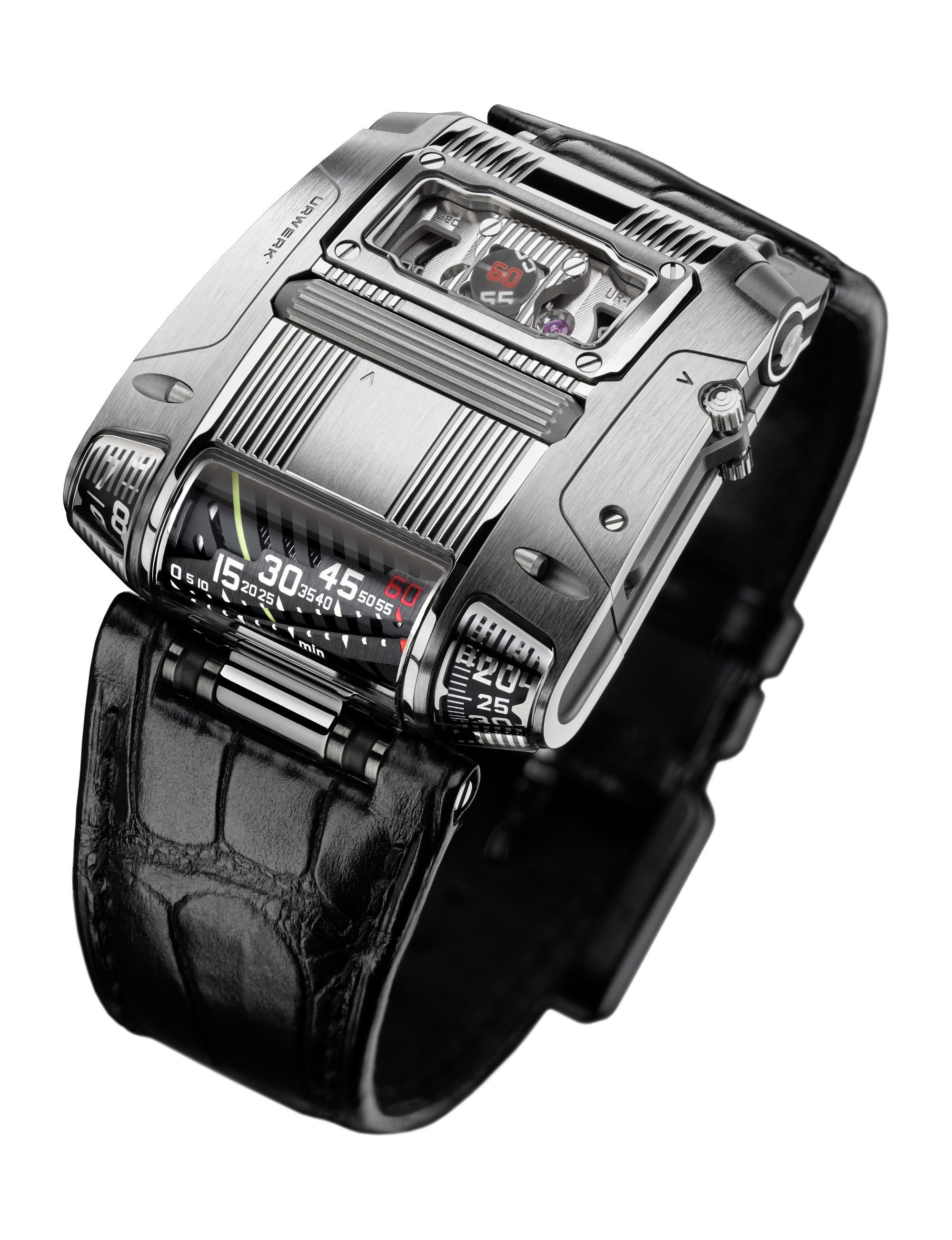 Urwerk UR-111C Iron luxury timepiece - detailed view