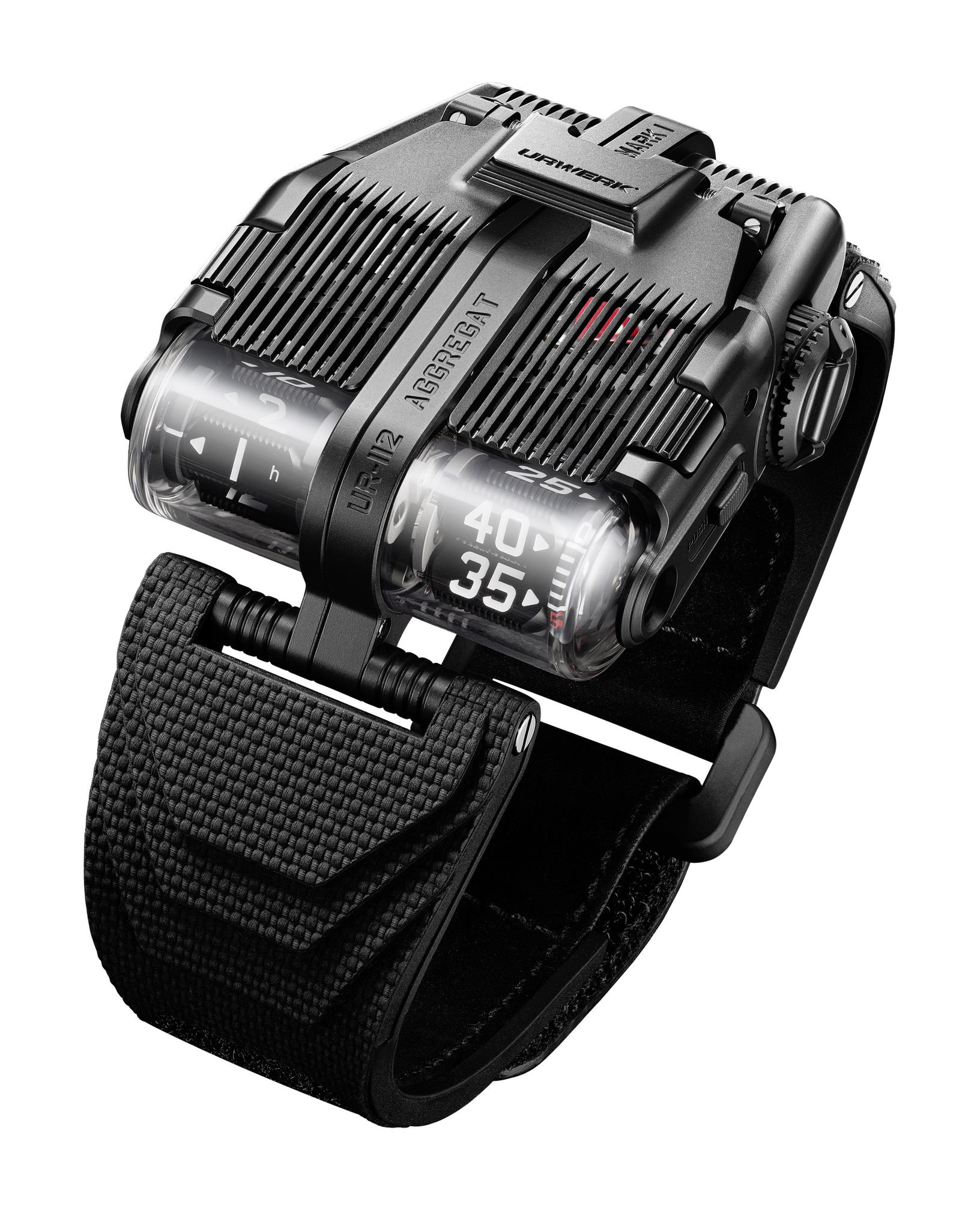 Urwerk UR-112 Back to Black luxury timepiece - detailed view