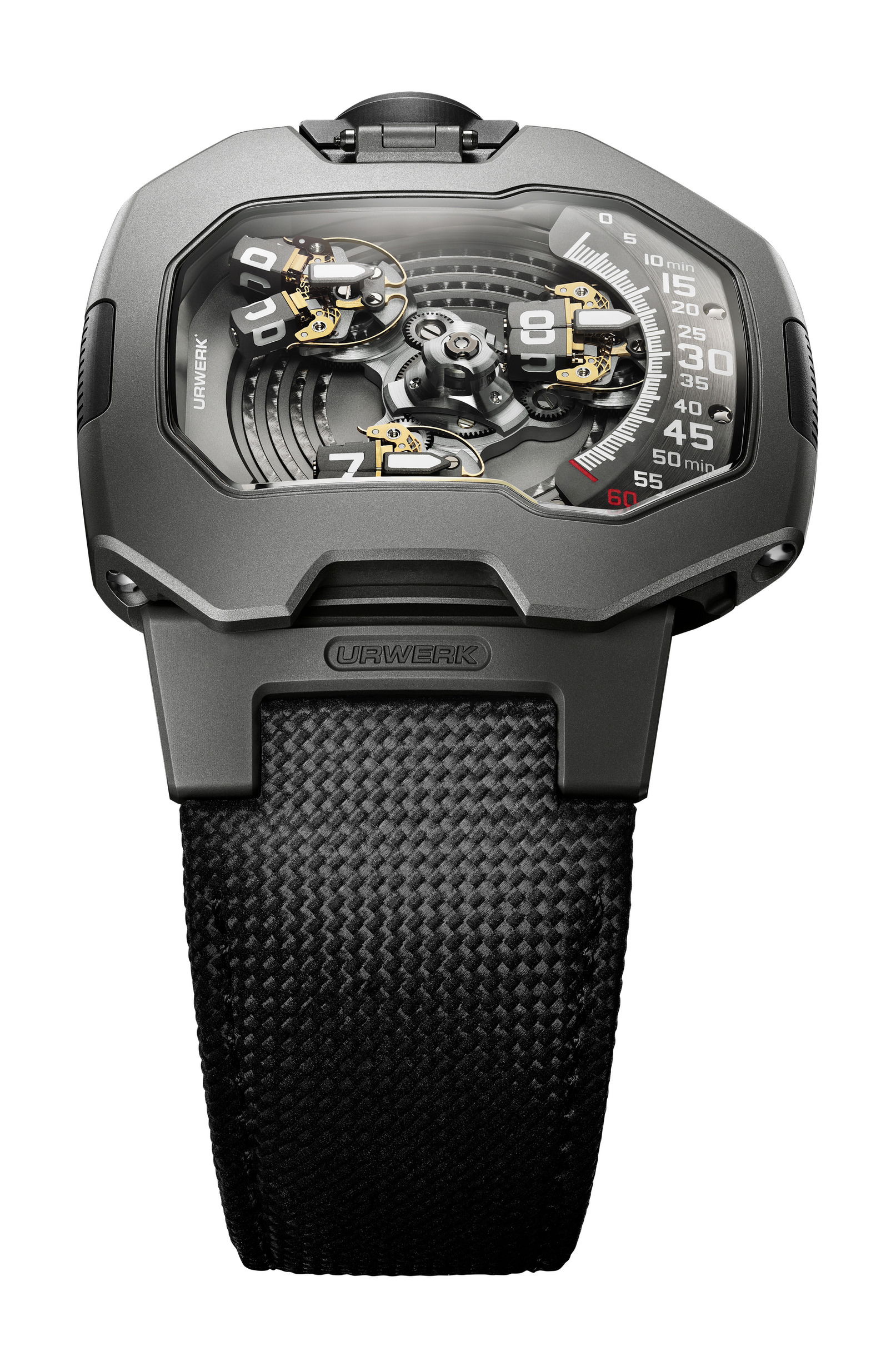 Urwerk UR-120 AKA Spock luxury timepiece - detailed view