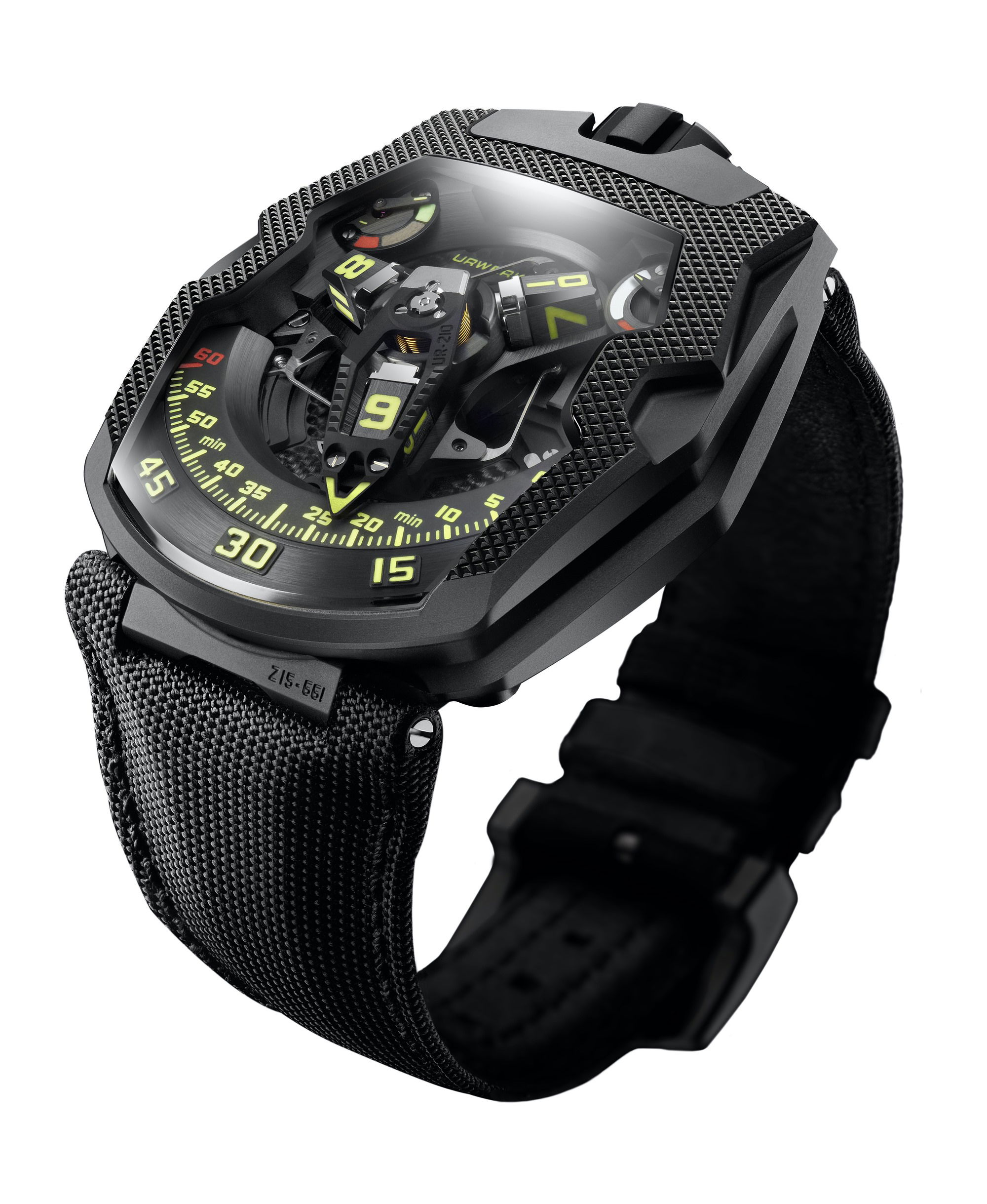 Urwerk UR-210 CP Black Hawk luxury timepiece - detailed view