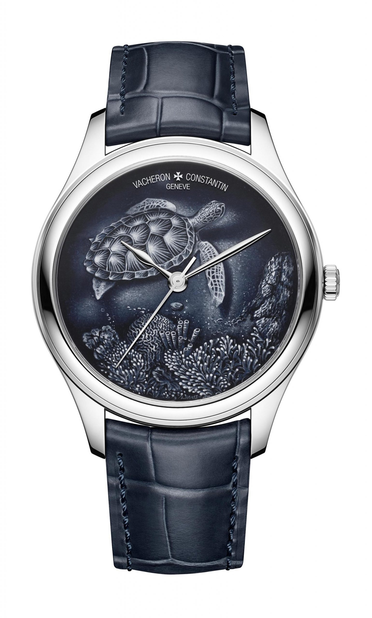 Vacheron Constantin “Les Royaumes Aquatiques®” Les Cabinotiers Grisaille – Turtle luxury timepiece - detailed view