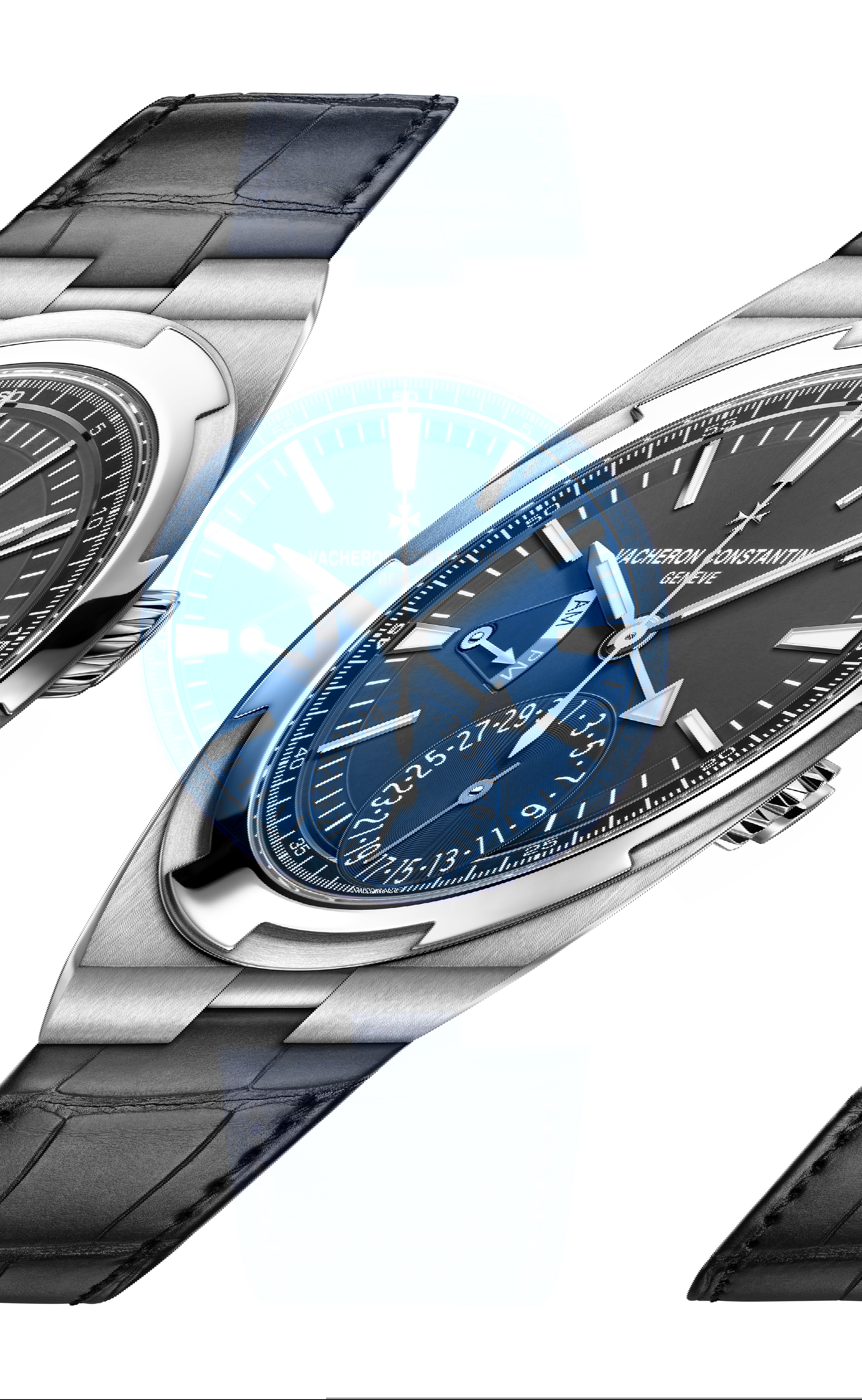 Vacheron Constantin Overseas Dual Time luxury timepiece - detailed view