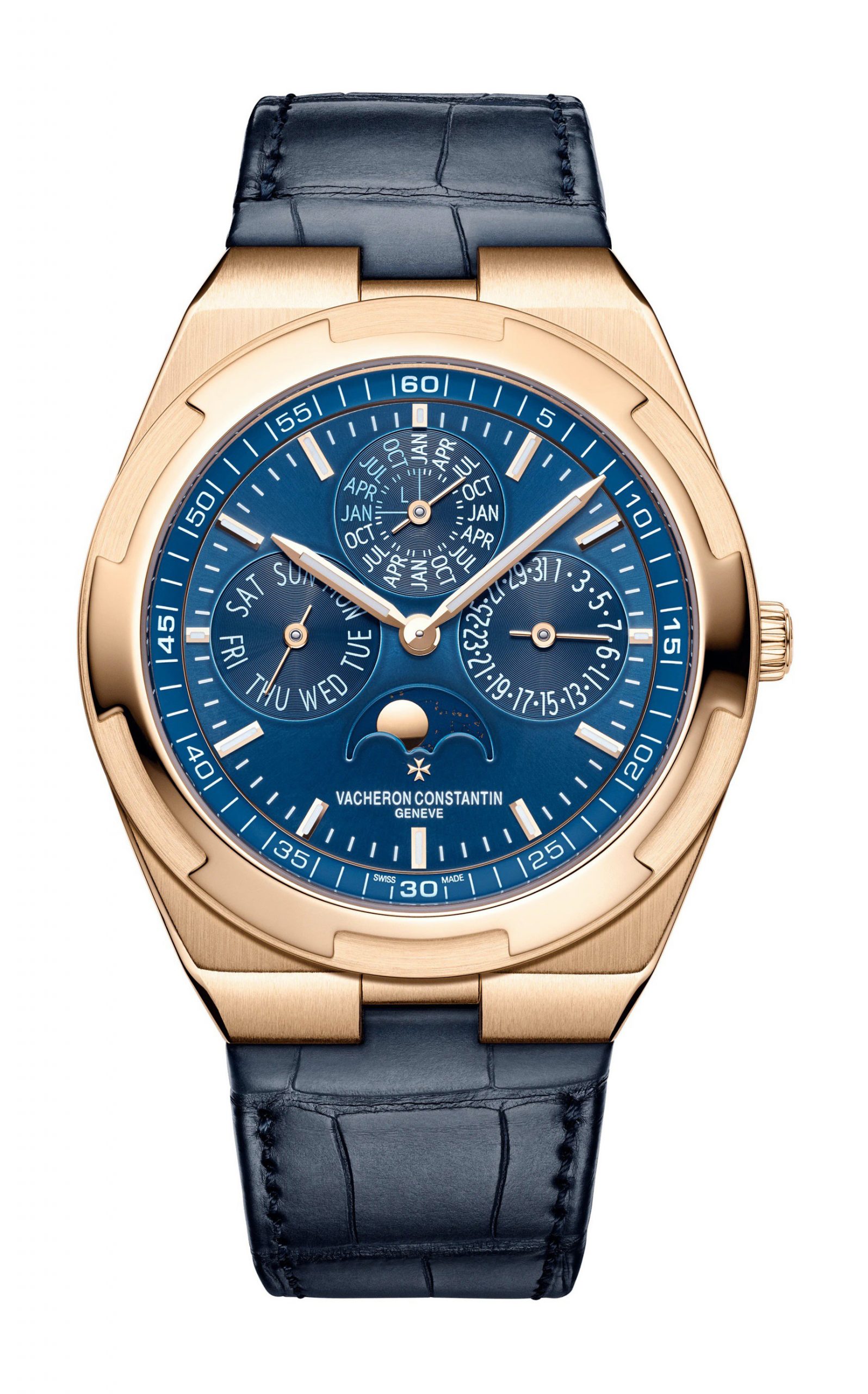Vacheron Constantin Overseas Perpetual Calendar Ultra-Thin luxury timepiece - detailed view