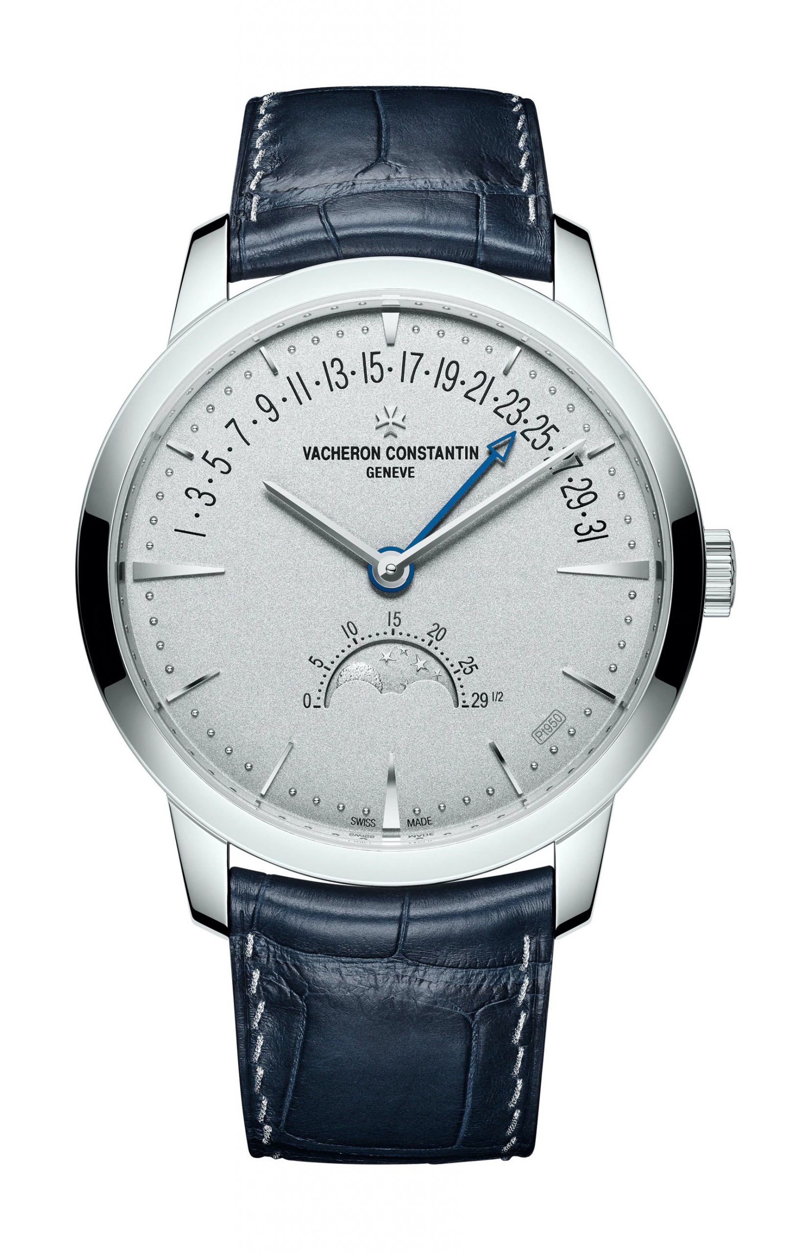 Vacheron Constantin Patrimony Moon Phase And Retrograde Date – Collection Excellence Platine luxury timepiece - detailed view