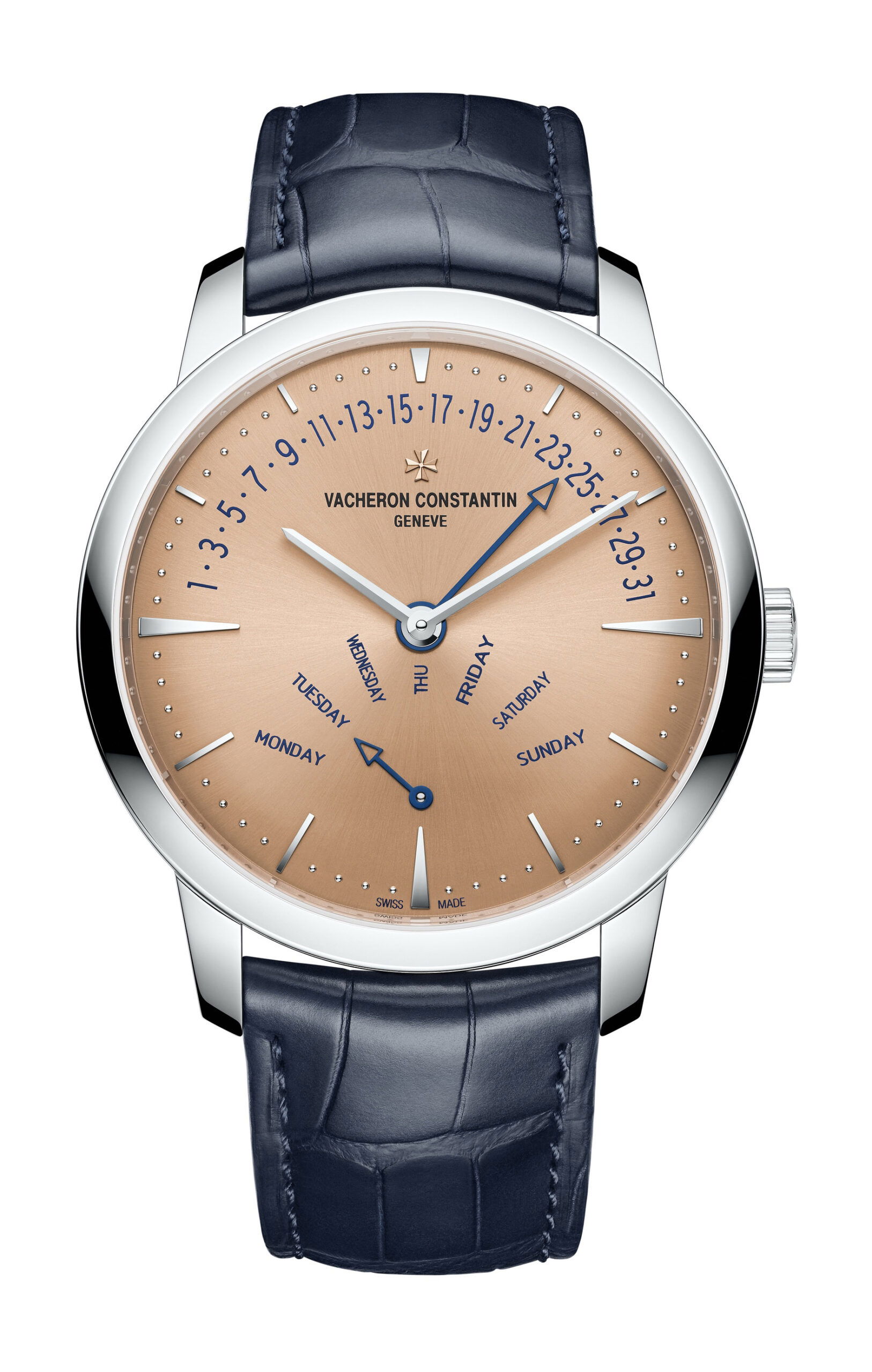 Vacheron Constantin Patrimony Retrograde Day-Date luxury timepiece - detailed view