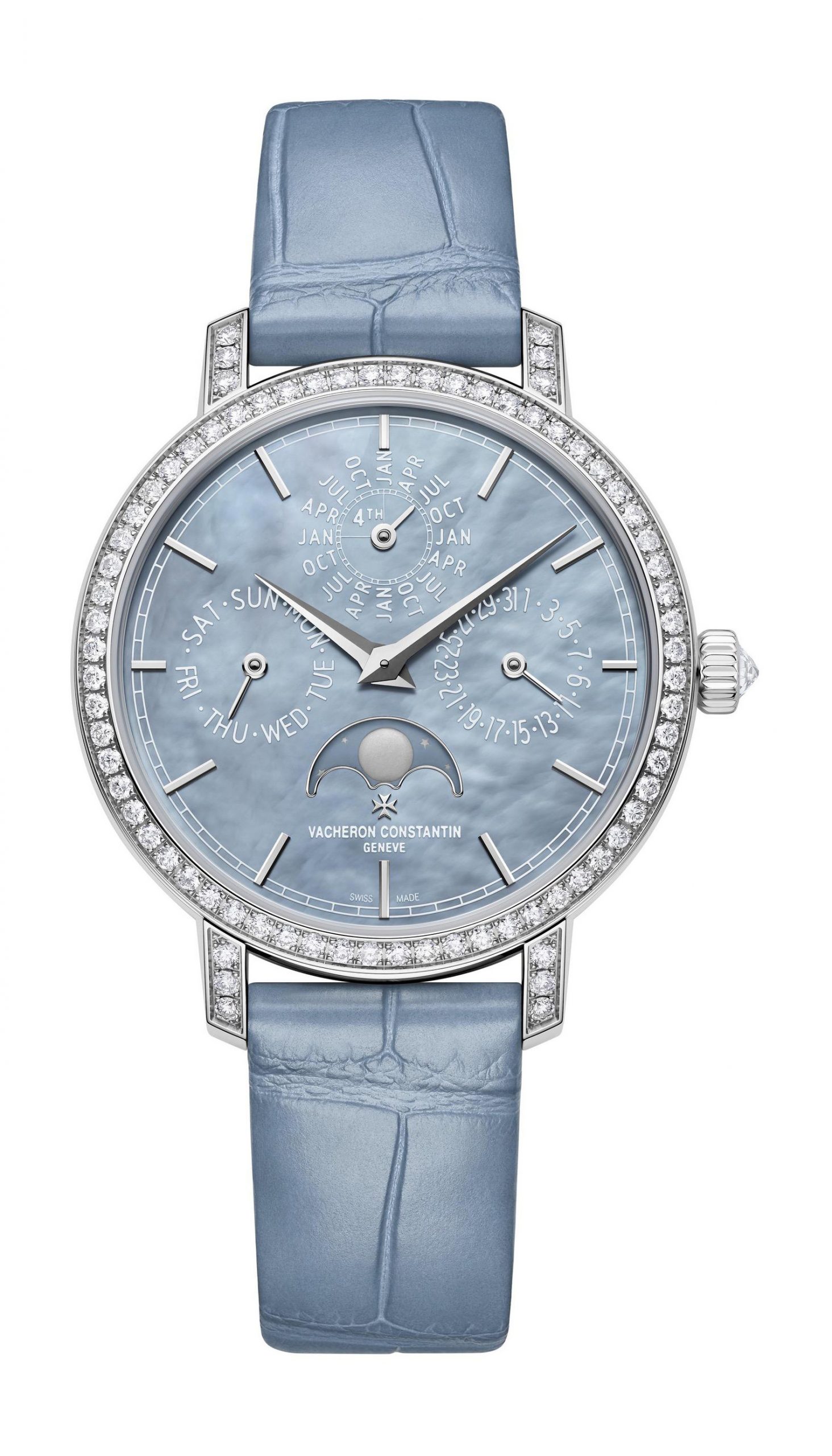 Vacheron Constantin Traditonnelle Perpetual Calendar Ultra-Thin luxury timepiece - detailed view