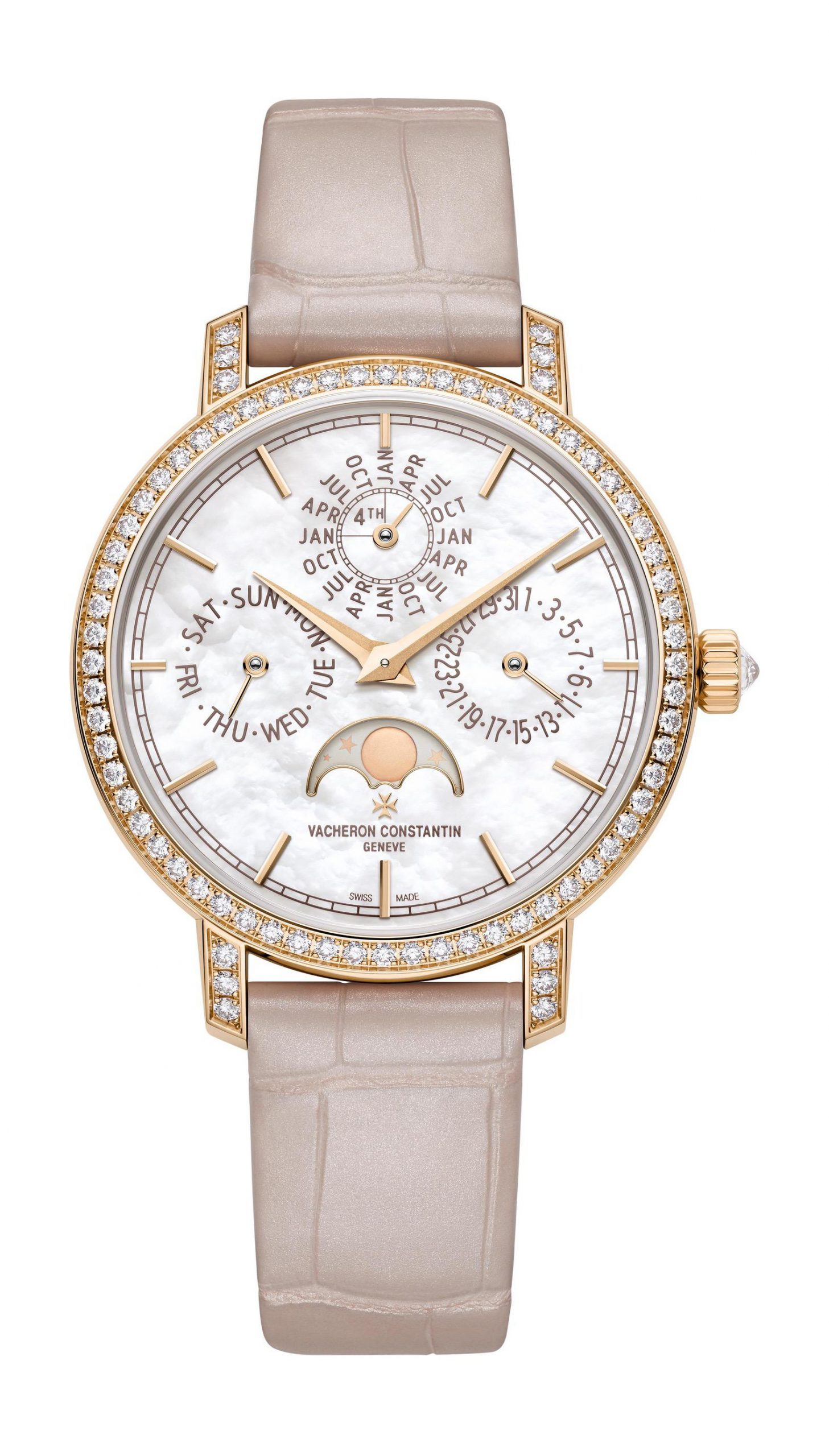Vacheron Constantin Traditonnelle Perpetual Calendar Ultra-Thin luxury timepiece - detailed view