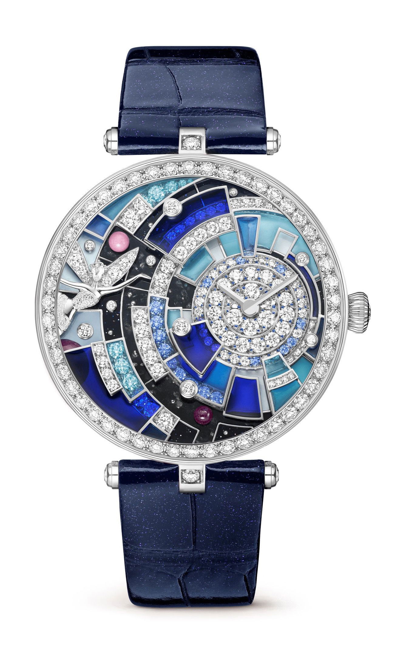 Van Cleef & Arpels Lady Arpels Lune Féerique Aventurine luxury timepiece - detailed view
