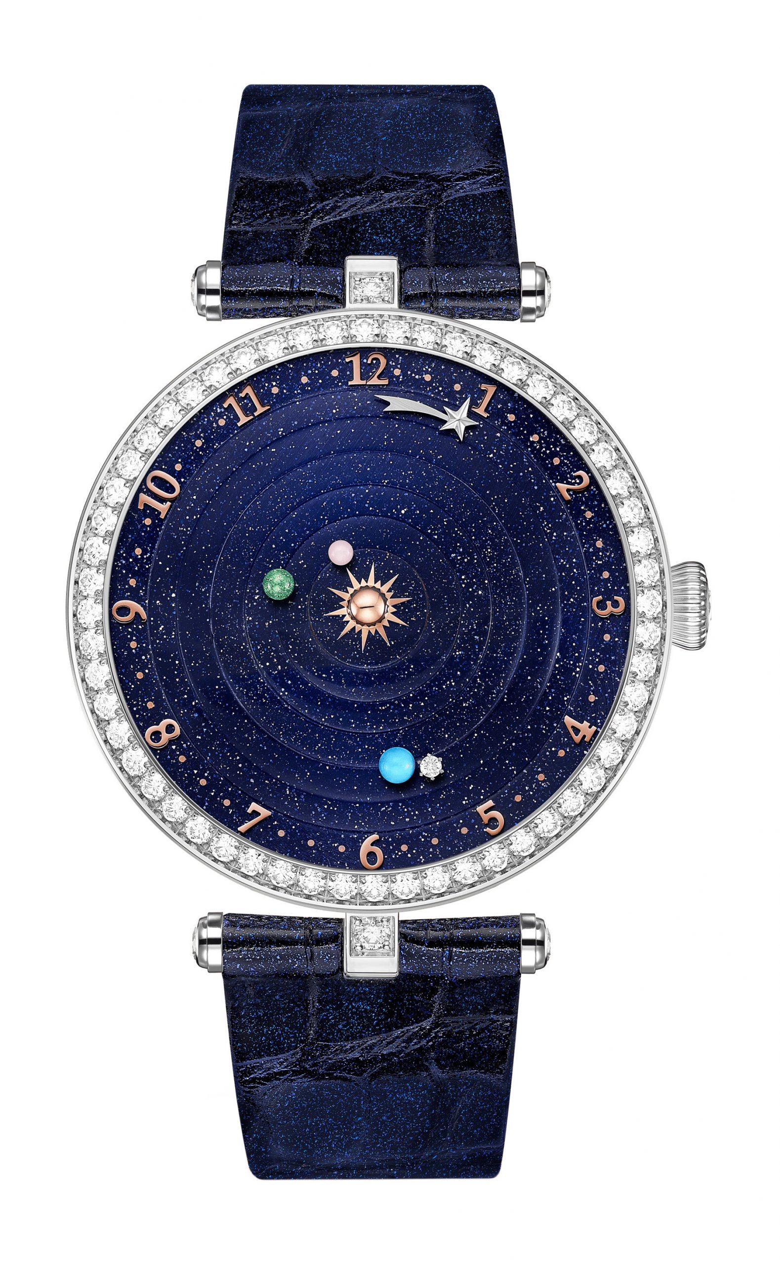 Van Cleef & Arpels Lady Arpels Planétarium watch luxury timepiece - detailed view
