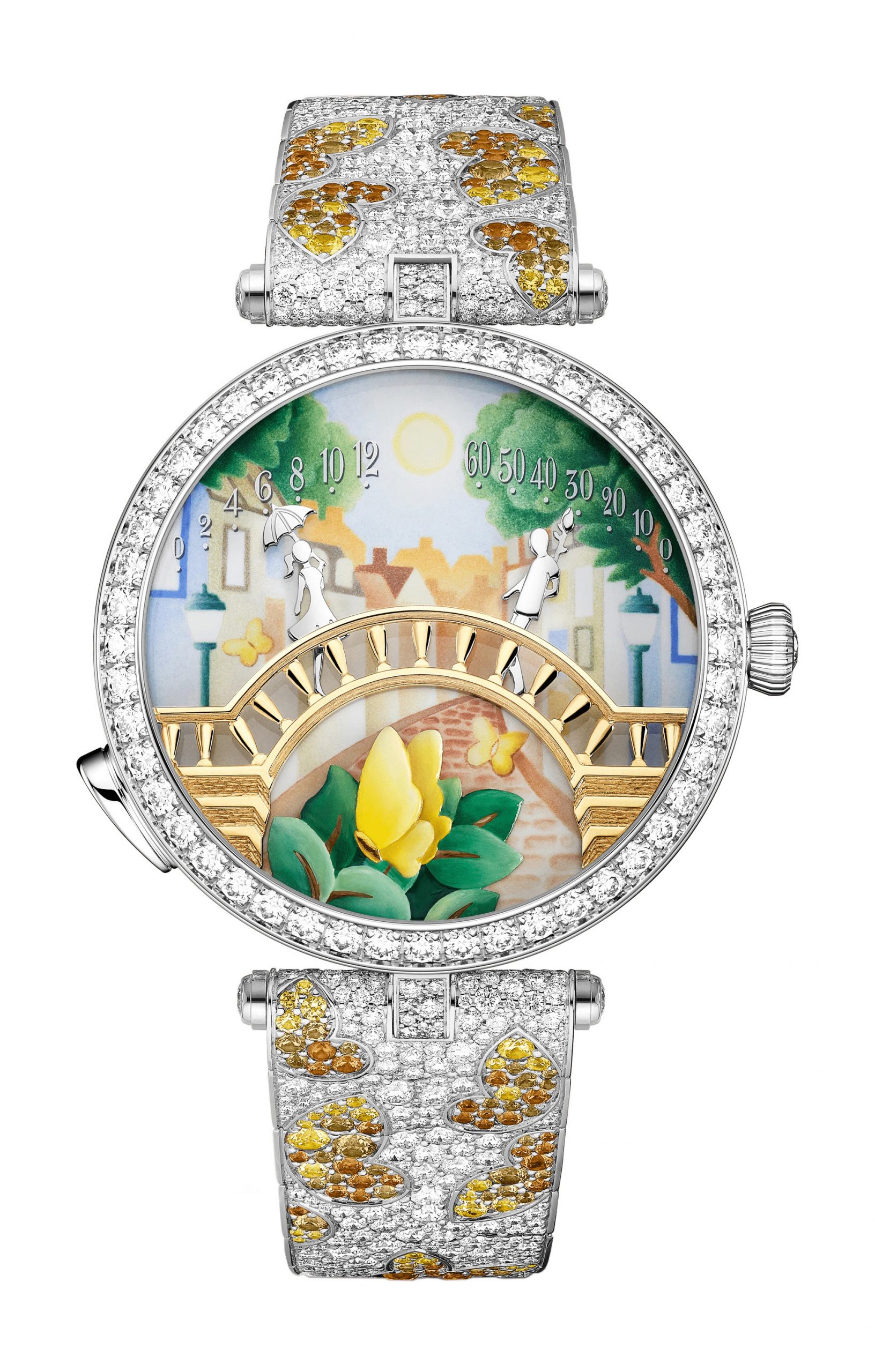 Van Cleef & Arpels Lady Arpels Pont des Amoureux Été watch luxury timepiece - detailed view